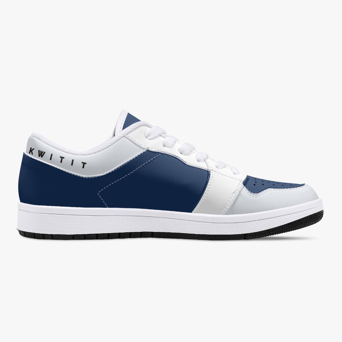 Smyly Blues Low-Top Leather Sneakers - White/Black