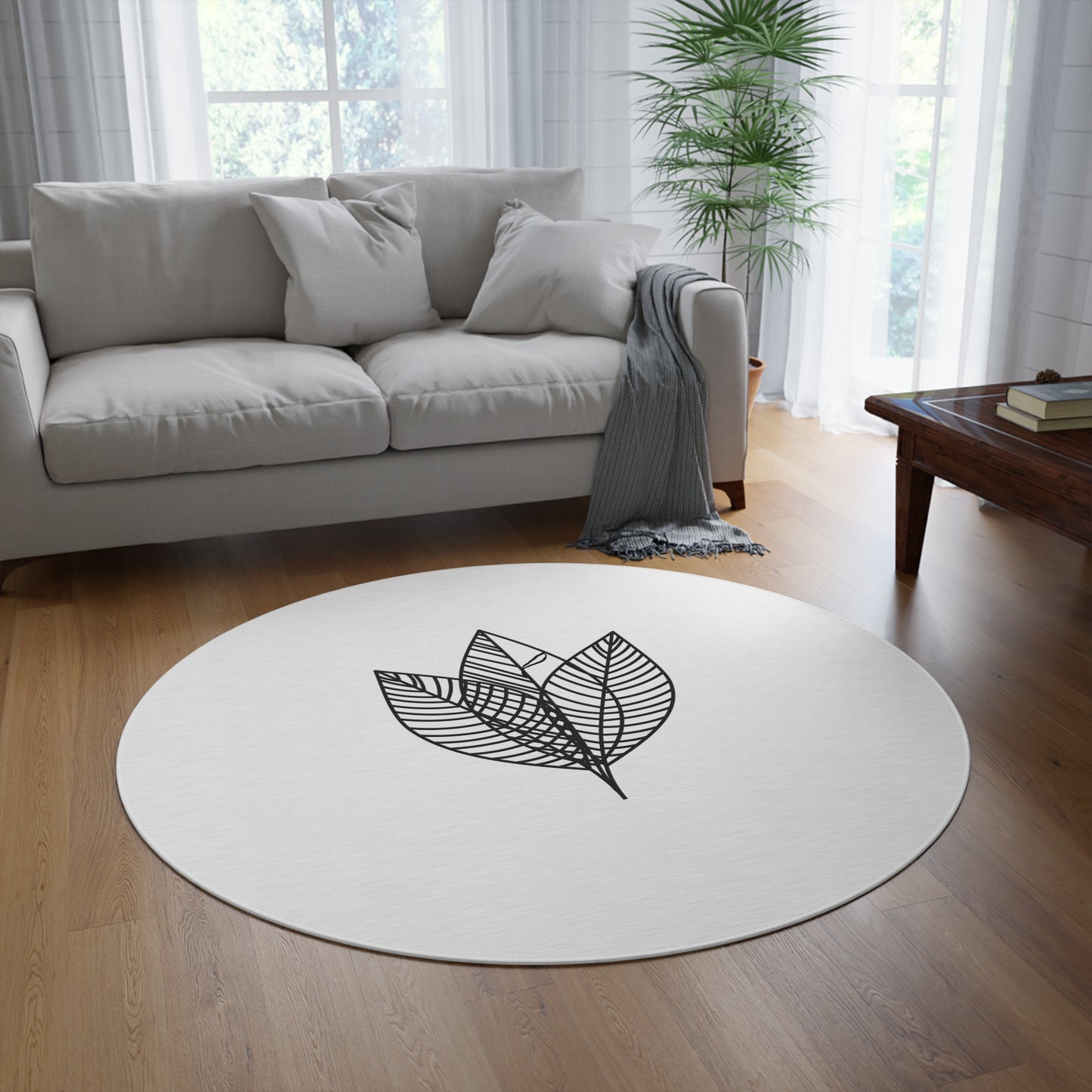 Flooded Flower Round Rug