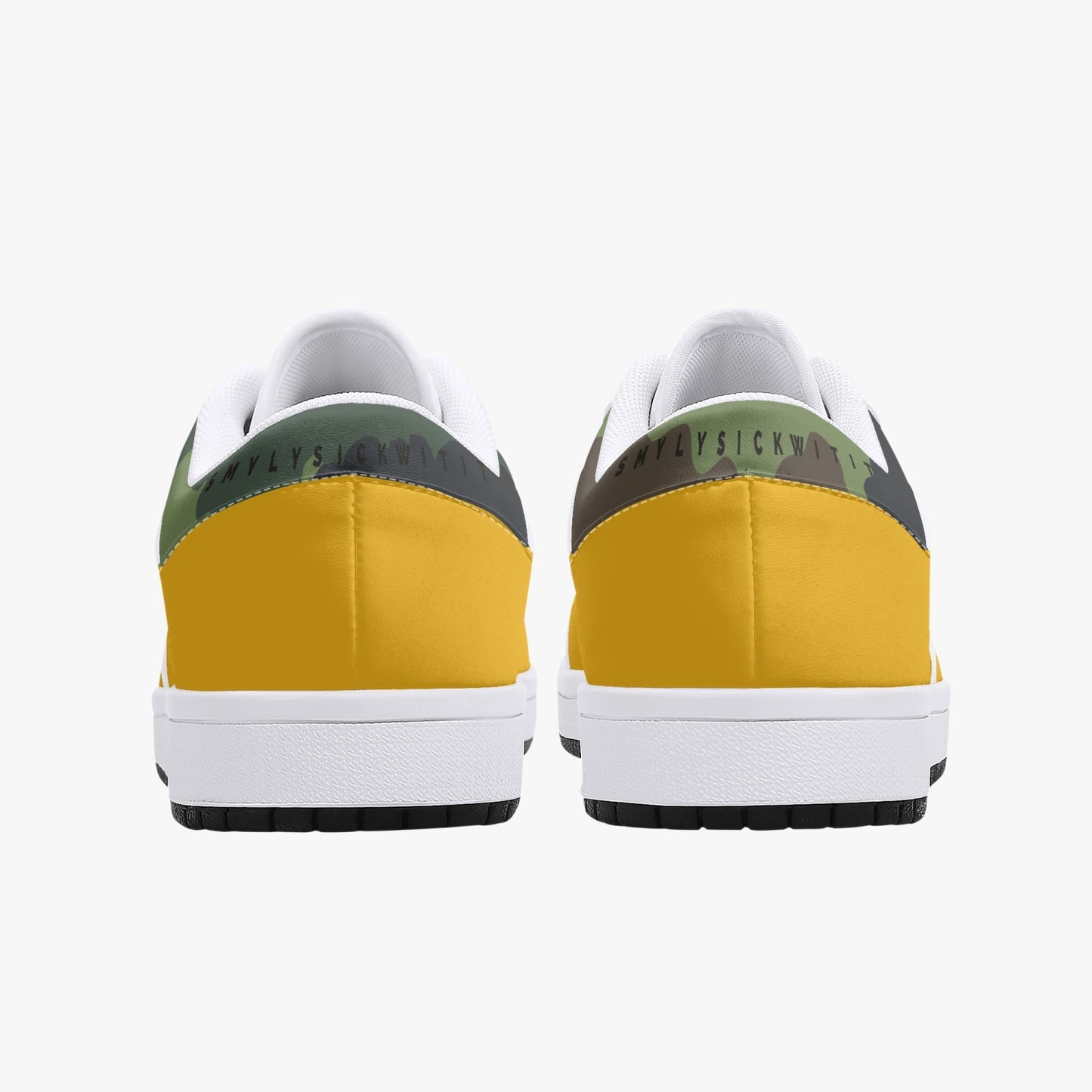 Smyly Sickwitit Low-Top Leather Sneakers - White/Black