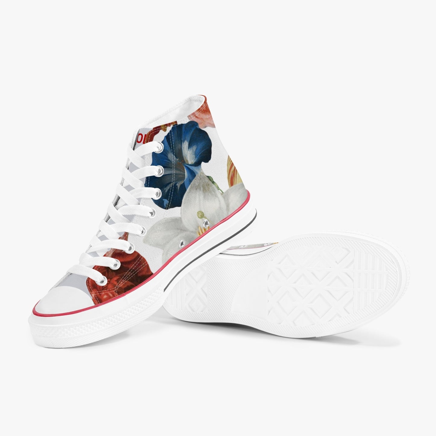 New High-Top Flooded Vibes Canvas Shoes - White