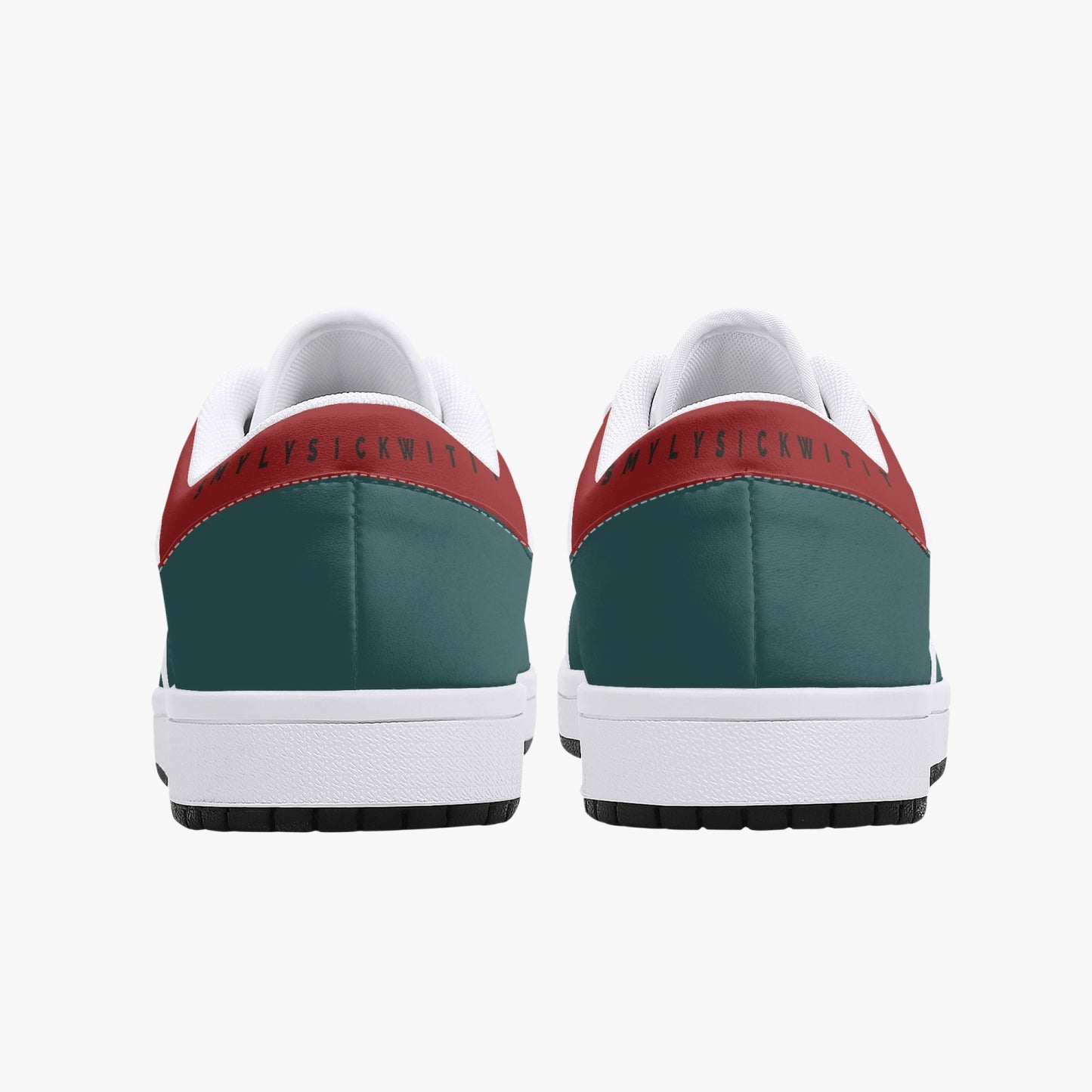 Smyly Sickwitit Low-Top Leather Sneakers - White/Black