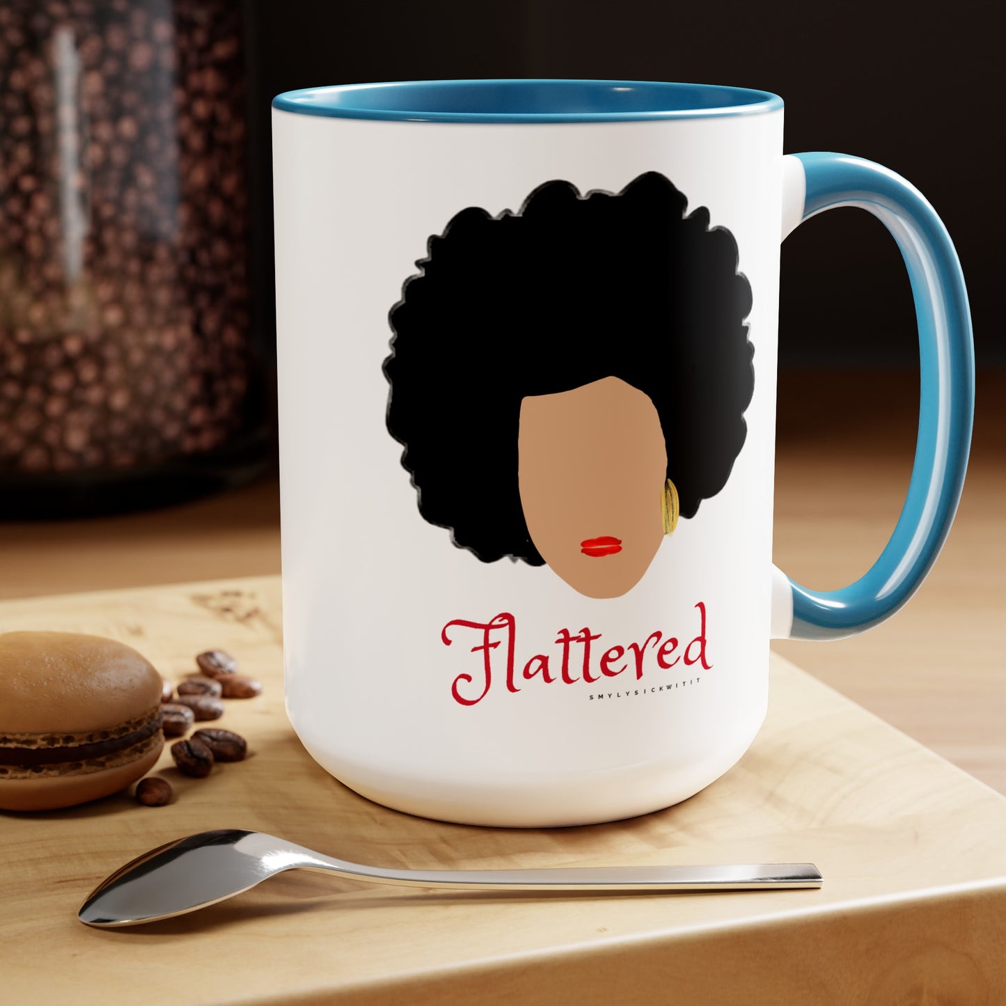 Flattered Two-Tone Coffee Mugs, 15oz