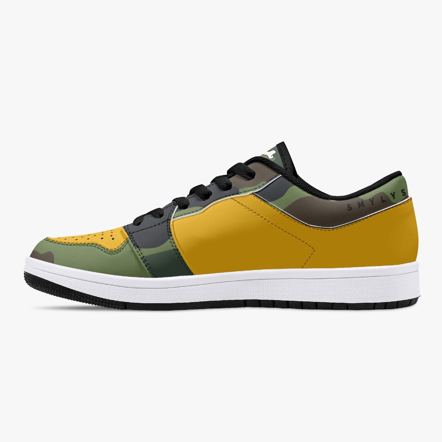 Smyly Sickwitit Low-Top Leather Sneakers - White/Black