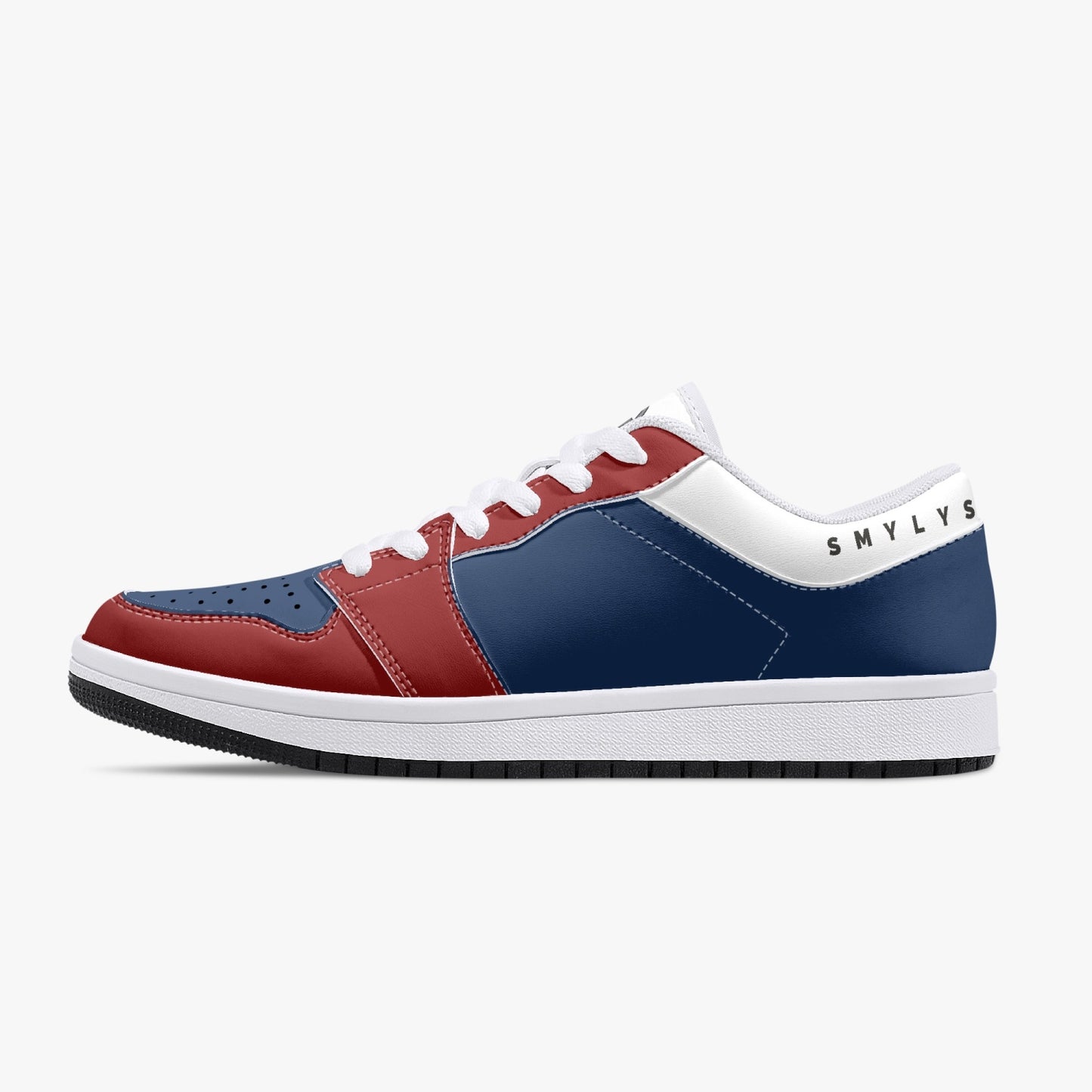 Smyly Sickwitit Low-Top Leather Sneakers - White/Black