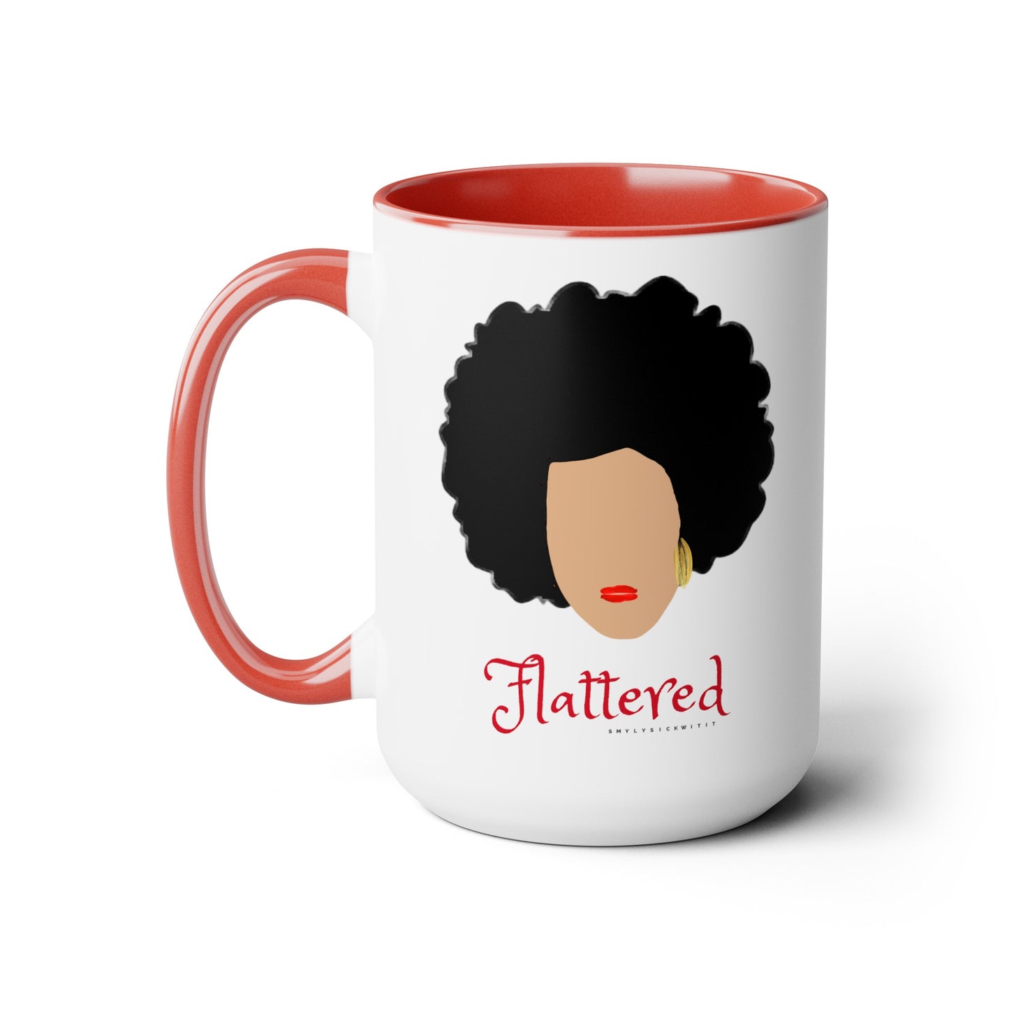 Flattered Two-Tone Coffee Mugs, 15oz