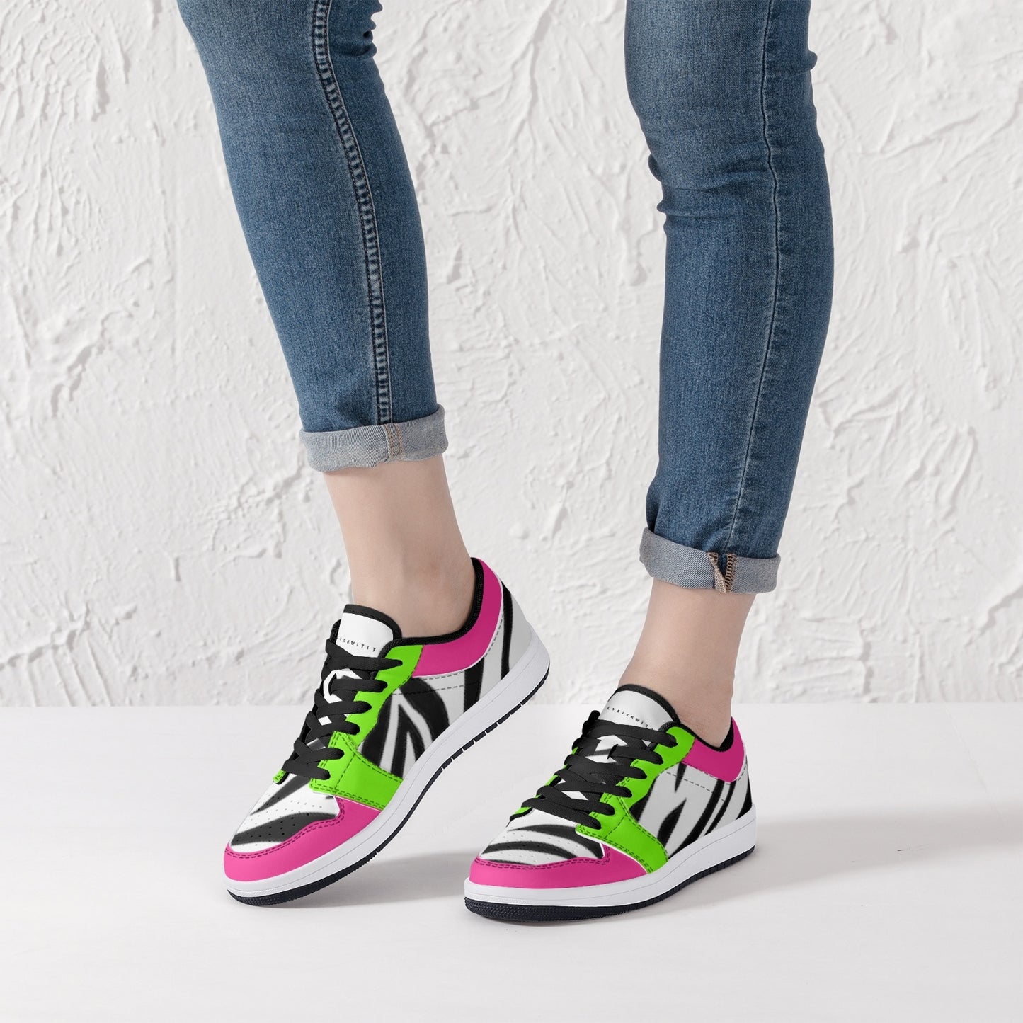 Smyly Sickwitit Low-Top Leather Sneakers - White/Black