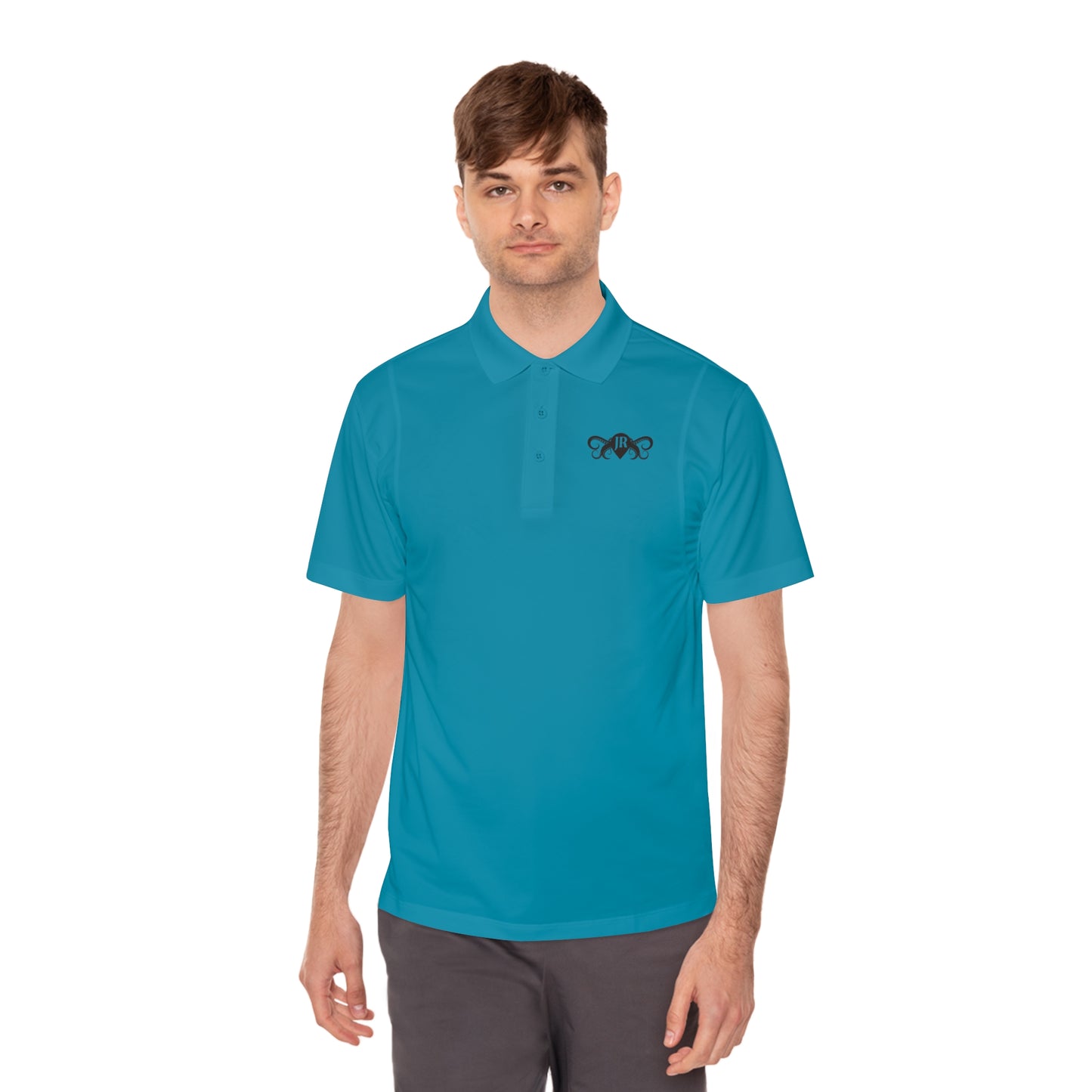 JR Men's Sport Polo Shirt - Classic White with Stylish Logo