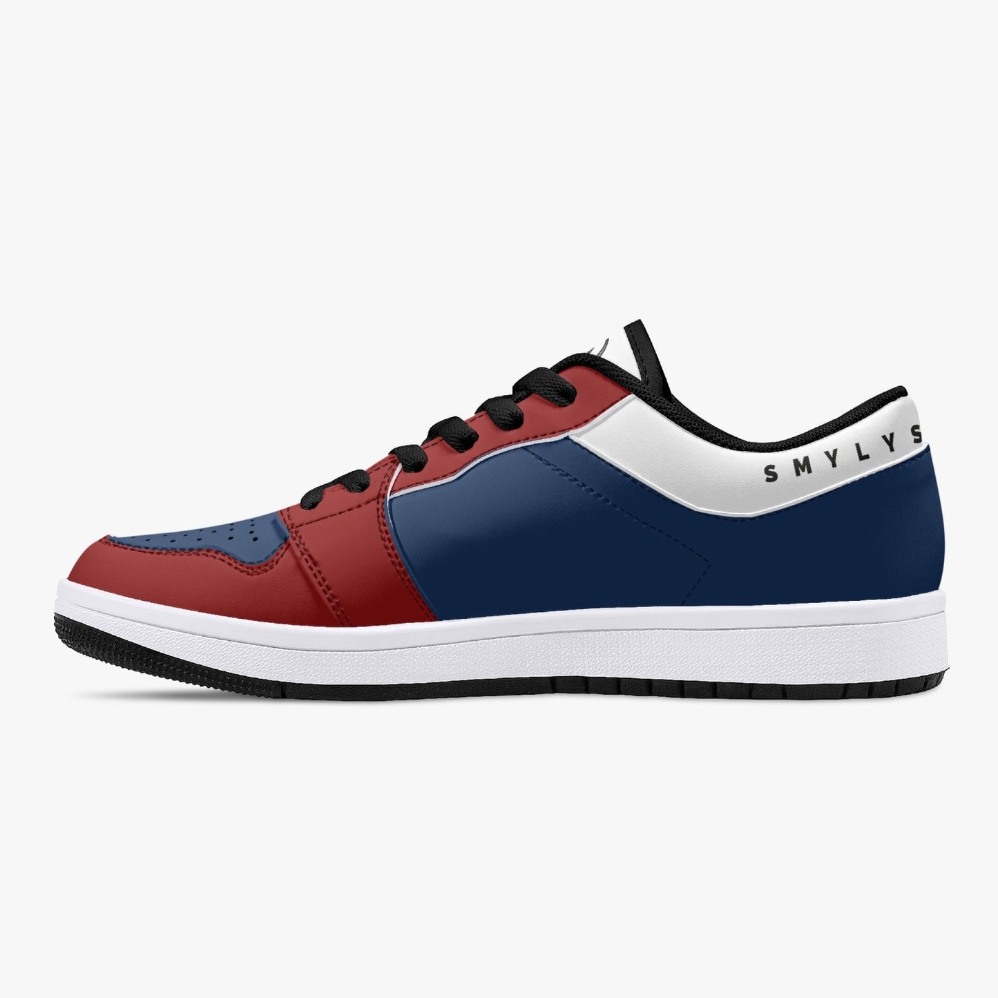Smyly Sickwitit Low-Top Leather Sneakers - White/Black