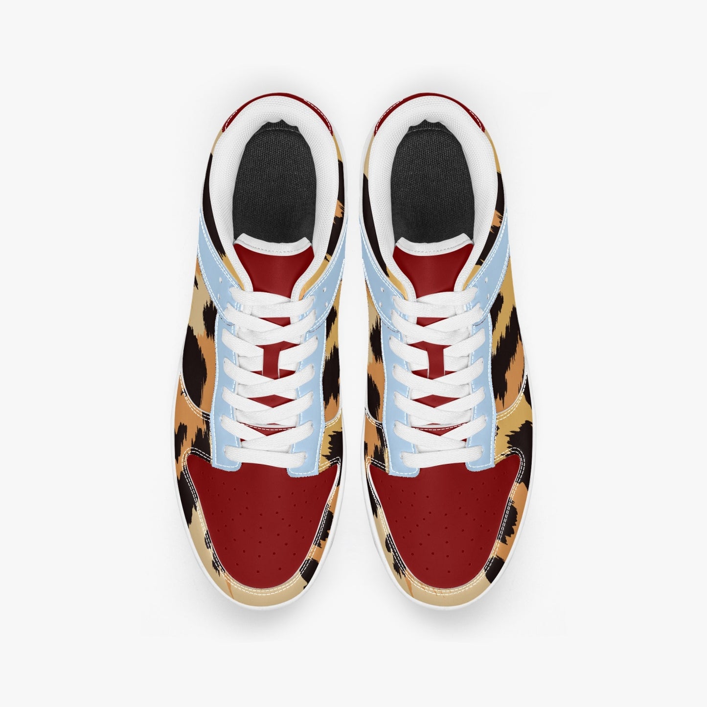 Flooded Dunk Stylish Low-Top Leather Sneakers