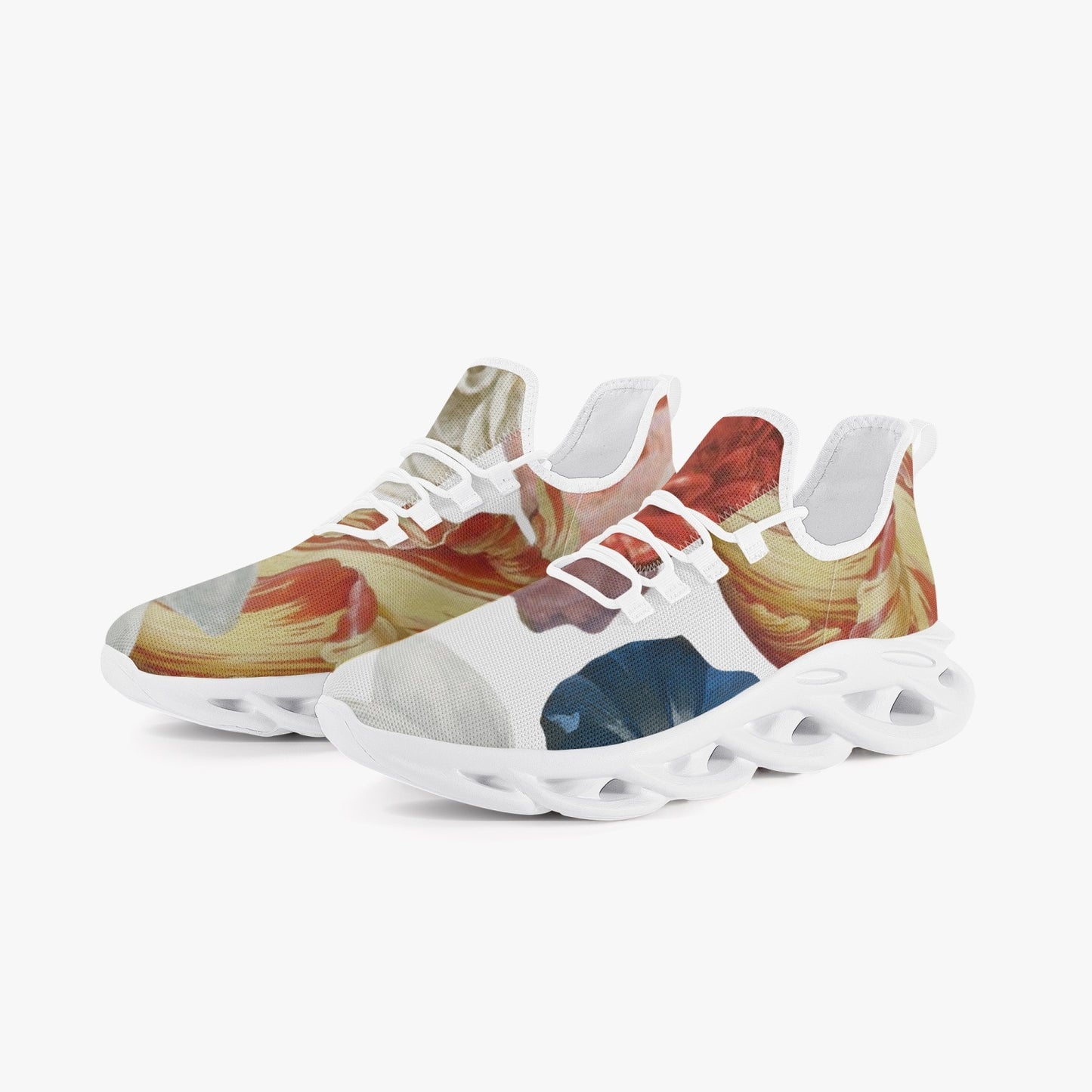 Flooded Vibes Mesh Knit Sneakers - White
