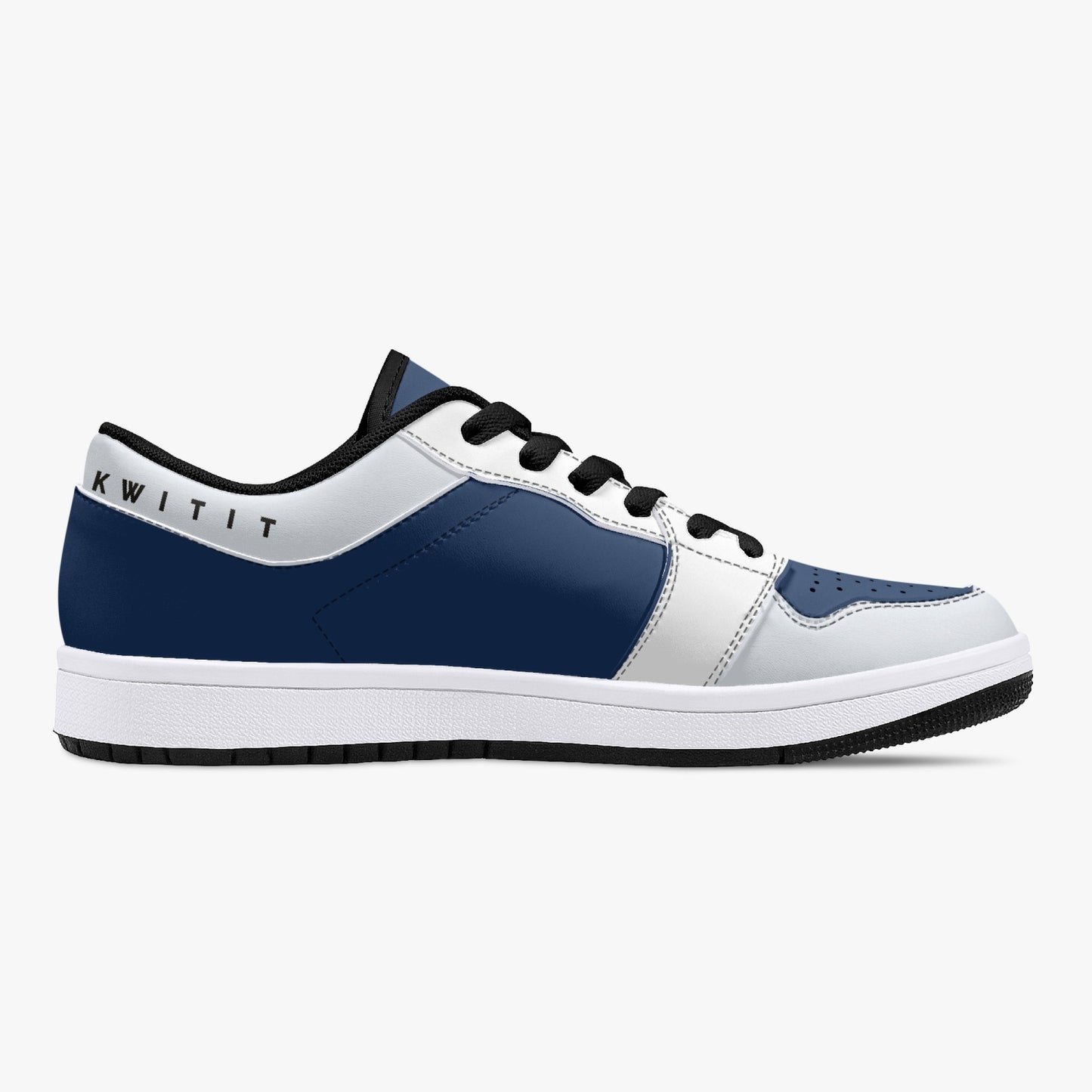 Smyly Blues Low-Top Leather Sneakers - White/Black