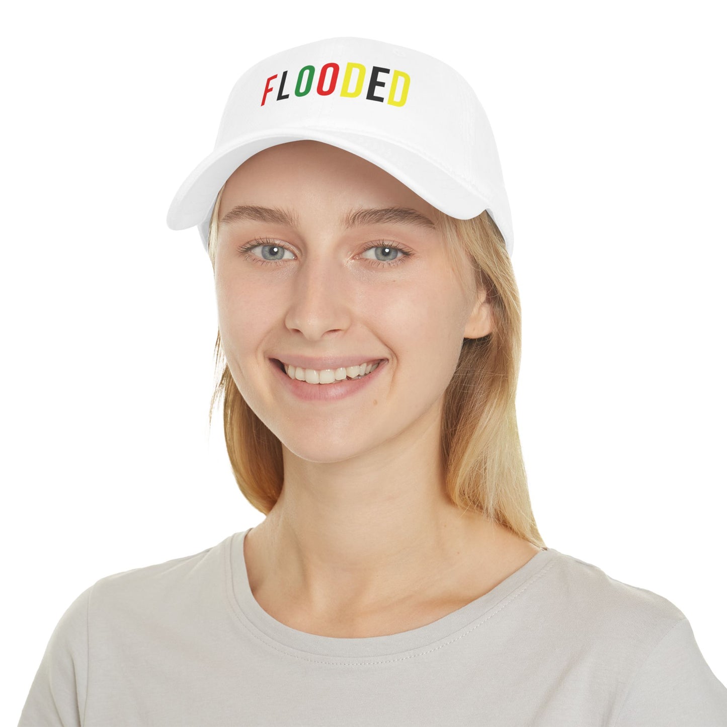 Flooded Letters Low Profile Baseball Cap