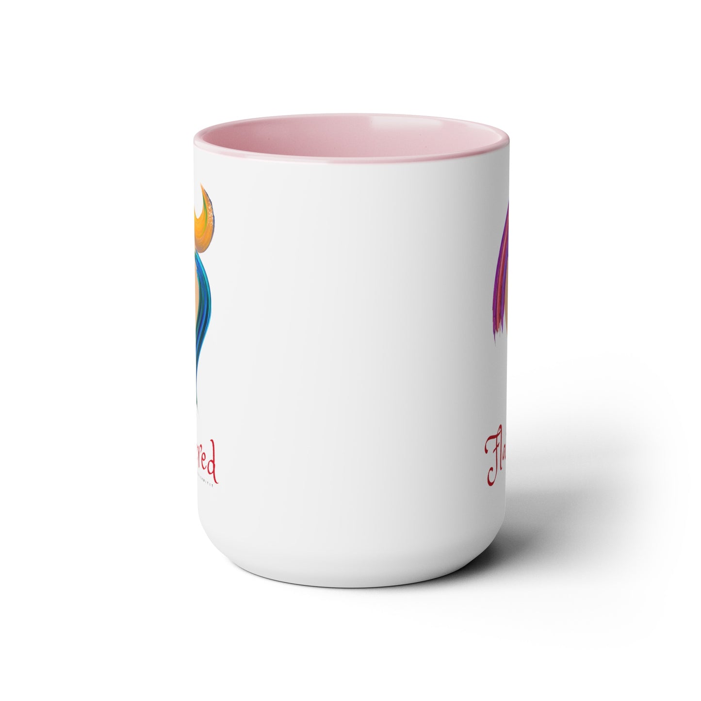 Flattered Two-Tone Coffee Mugs, 15oz