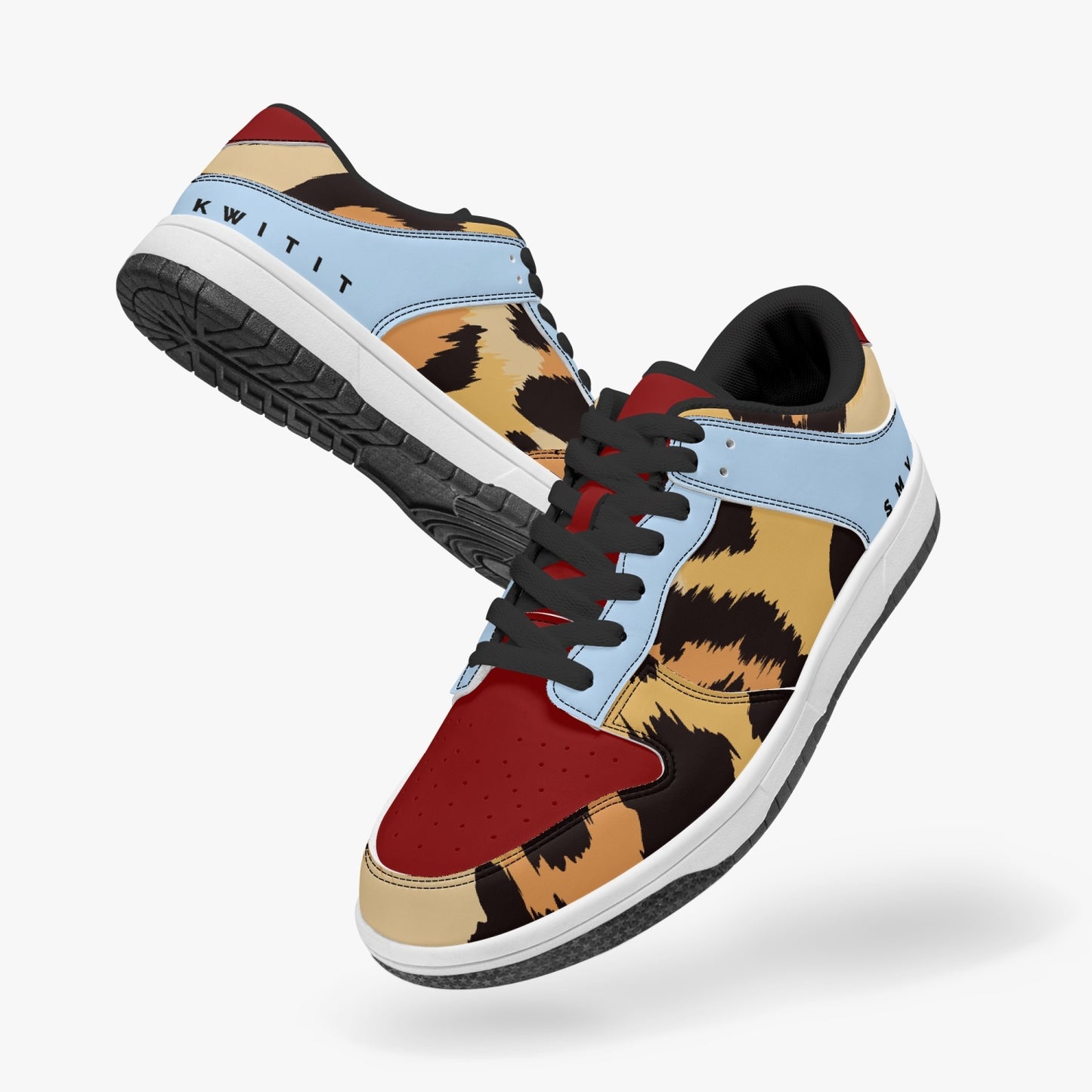 Flooded Dunk Stylish Low-Top Leather Sneakers