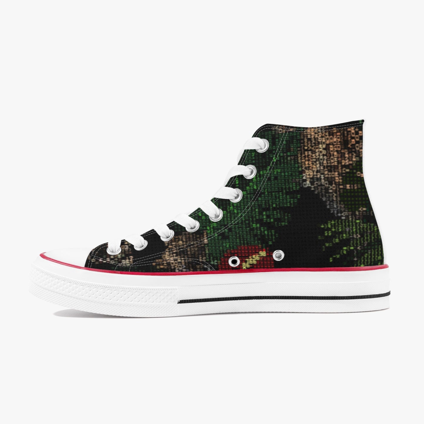 New Balanced High-Top Canvas Shoes - White