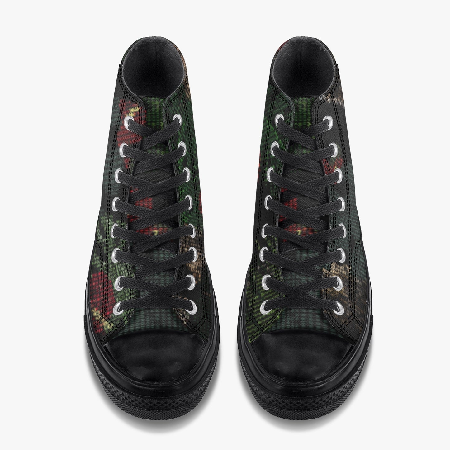 New Balanced High-Top Canvas Shoes - Black