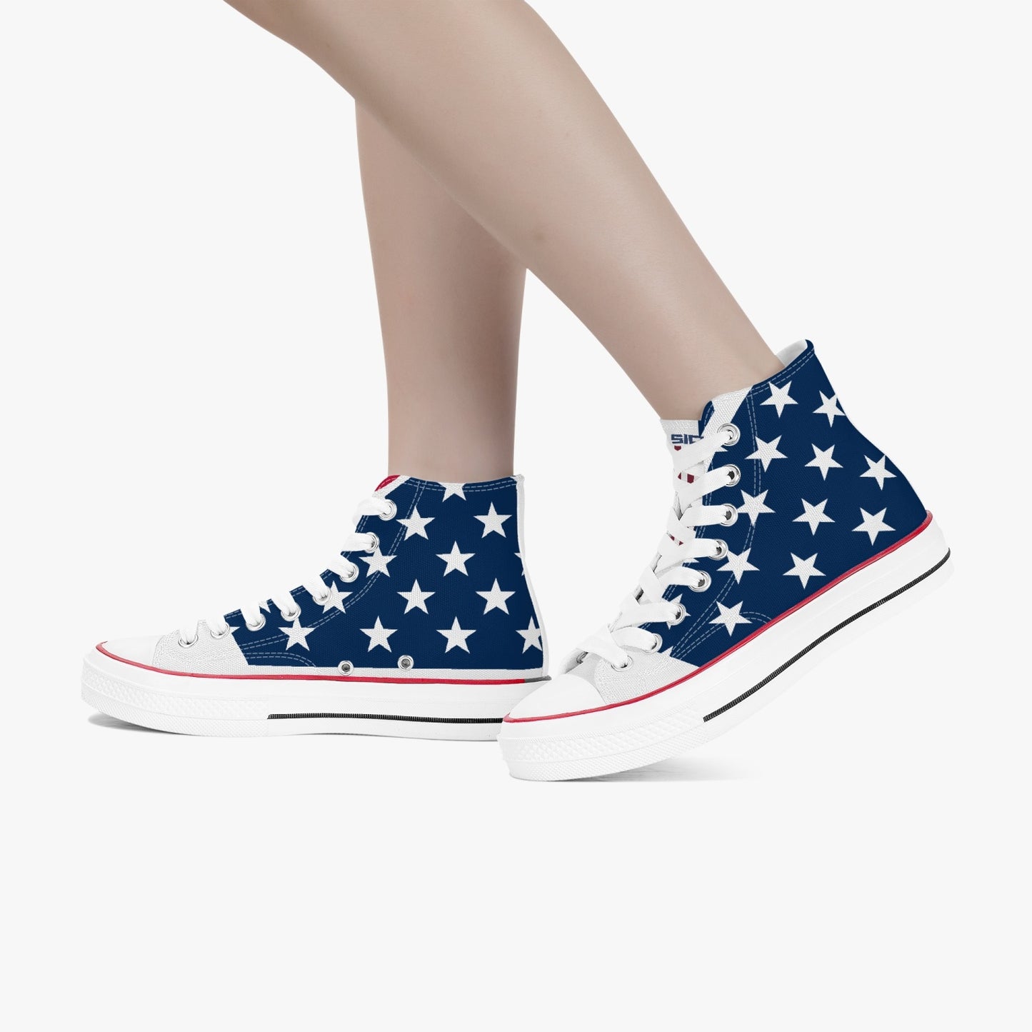 Smyly Sickwitit USA New High-Top Canvas Shoes - White
