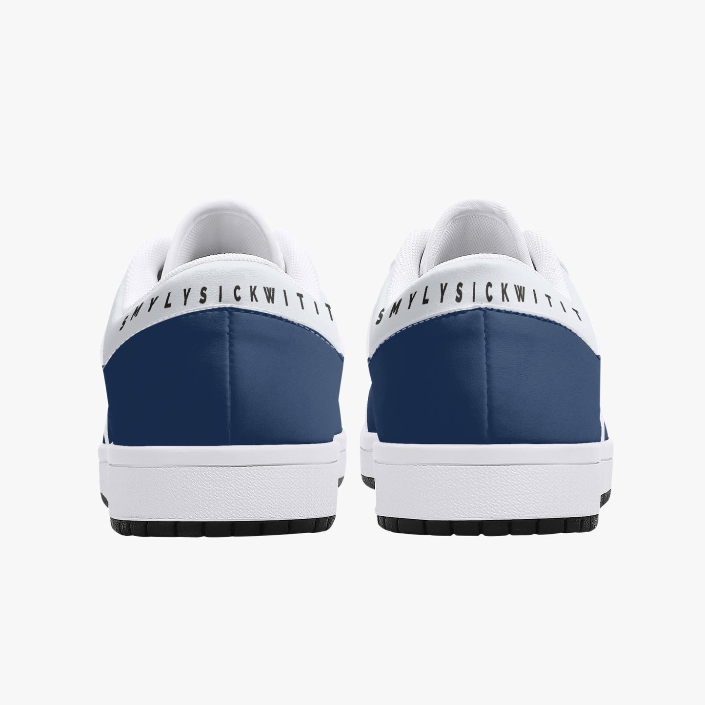 Smyly Blues Low-Top Leather Sneakers - White/Black