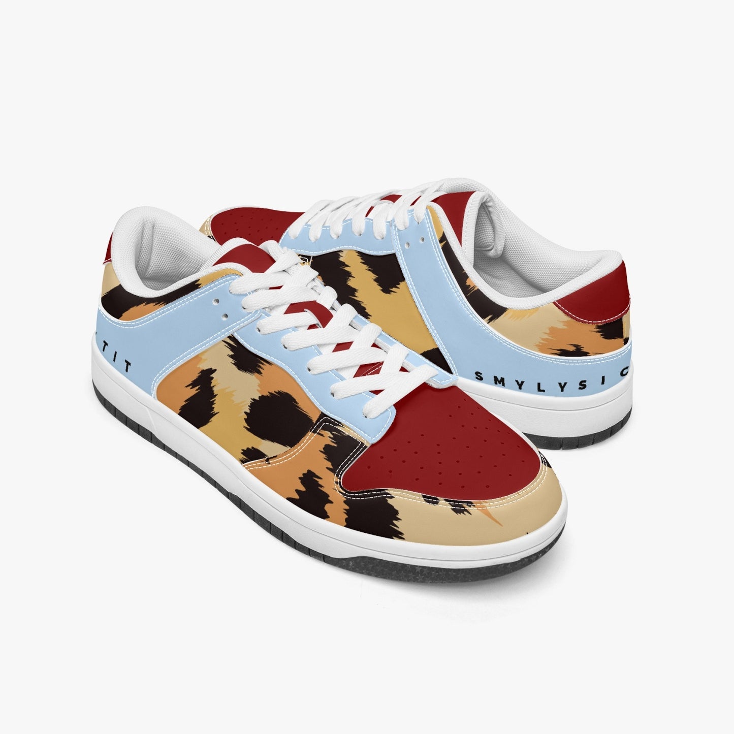 Flooded Dunk Stylish Low-Top Leather Sneakers