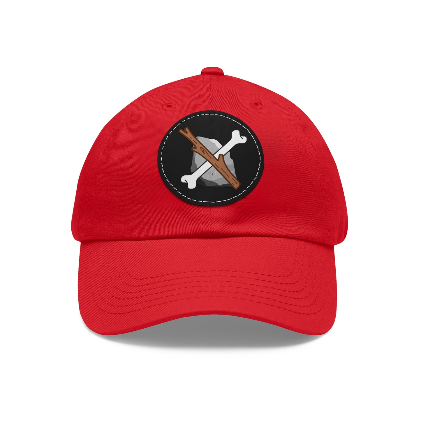 Dad Hat with Leather Patch (Round)