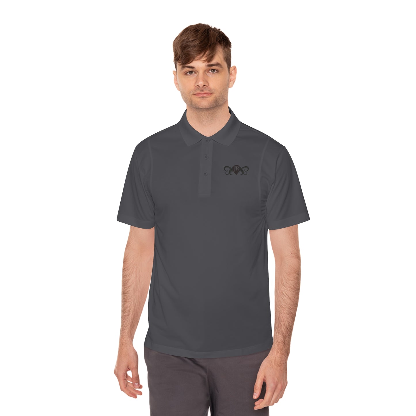 JR Men's Sport Polo Shirt - Classic White with Stylish Logo