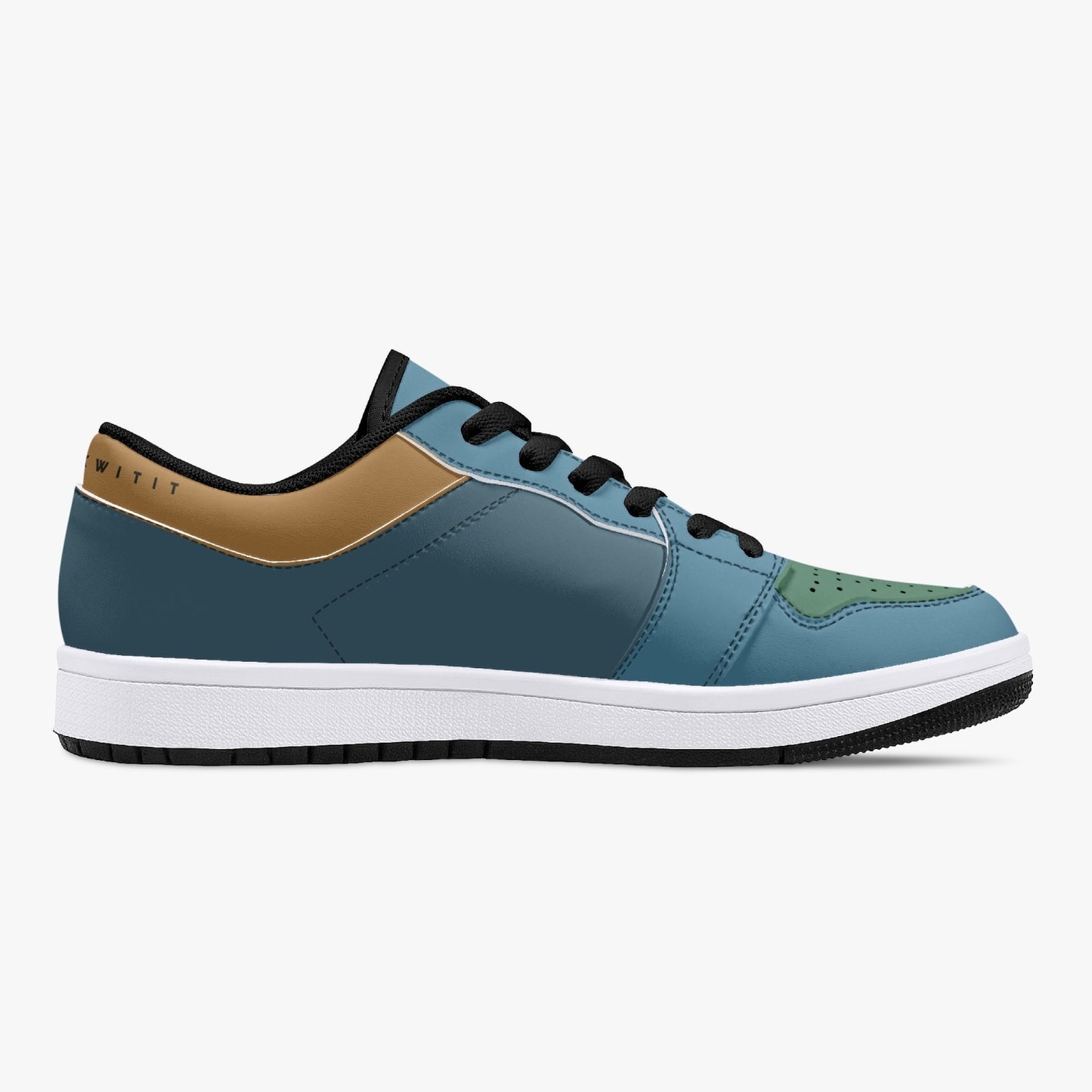 Smyly Sickwitit Low-Top Leather Sneakers - White/Black