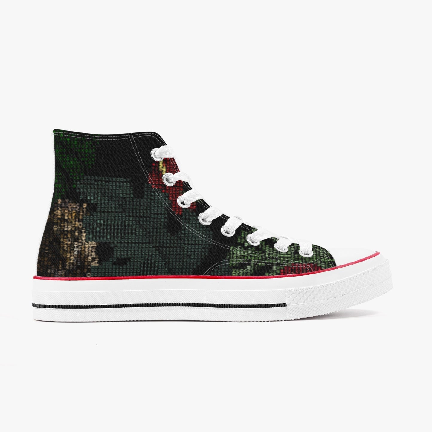 New Balanced High-Top Canvas Shoes - White
