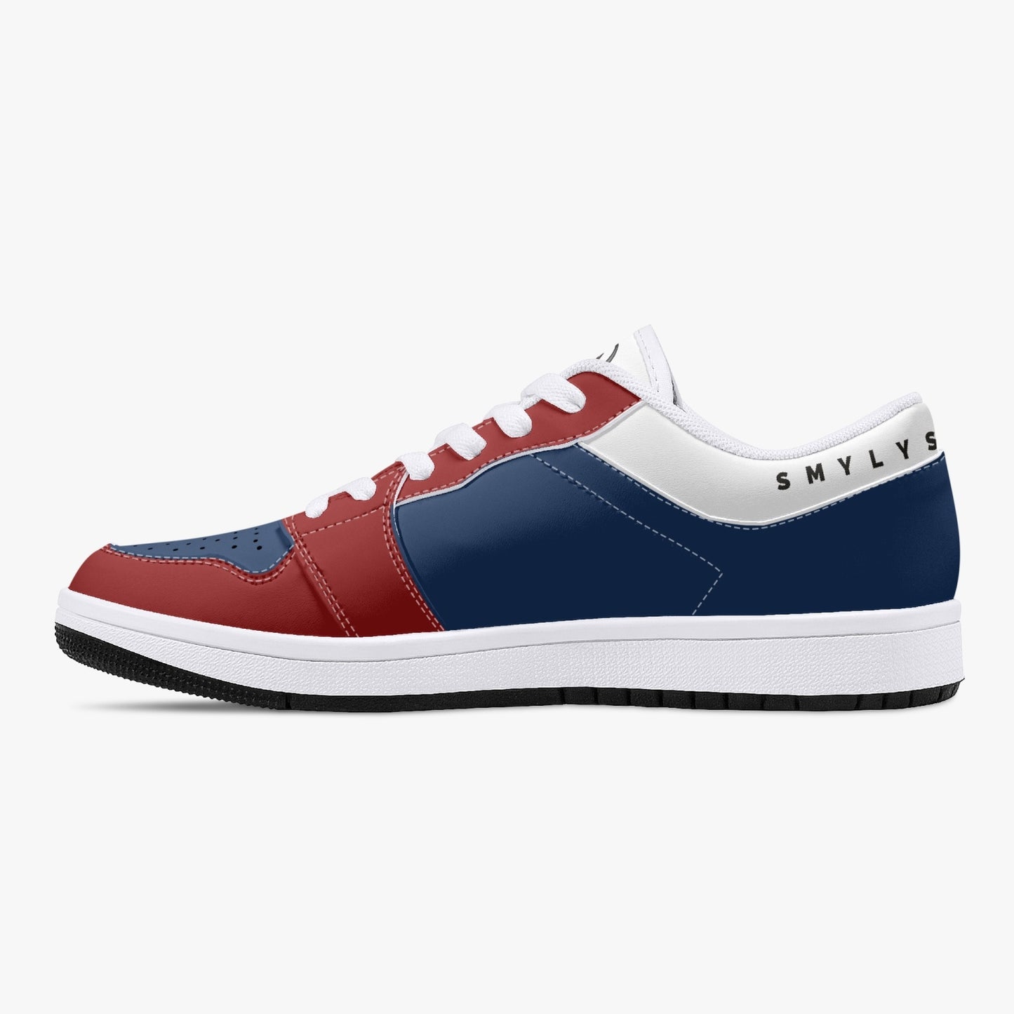 Smyly Sickwitit Low-Top Leather Sneakers - White/Black