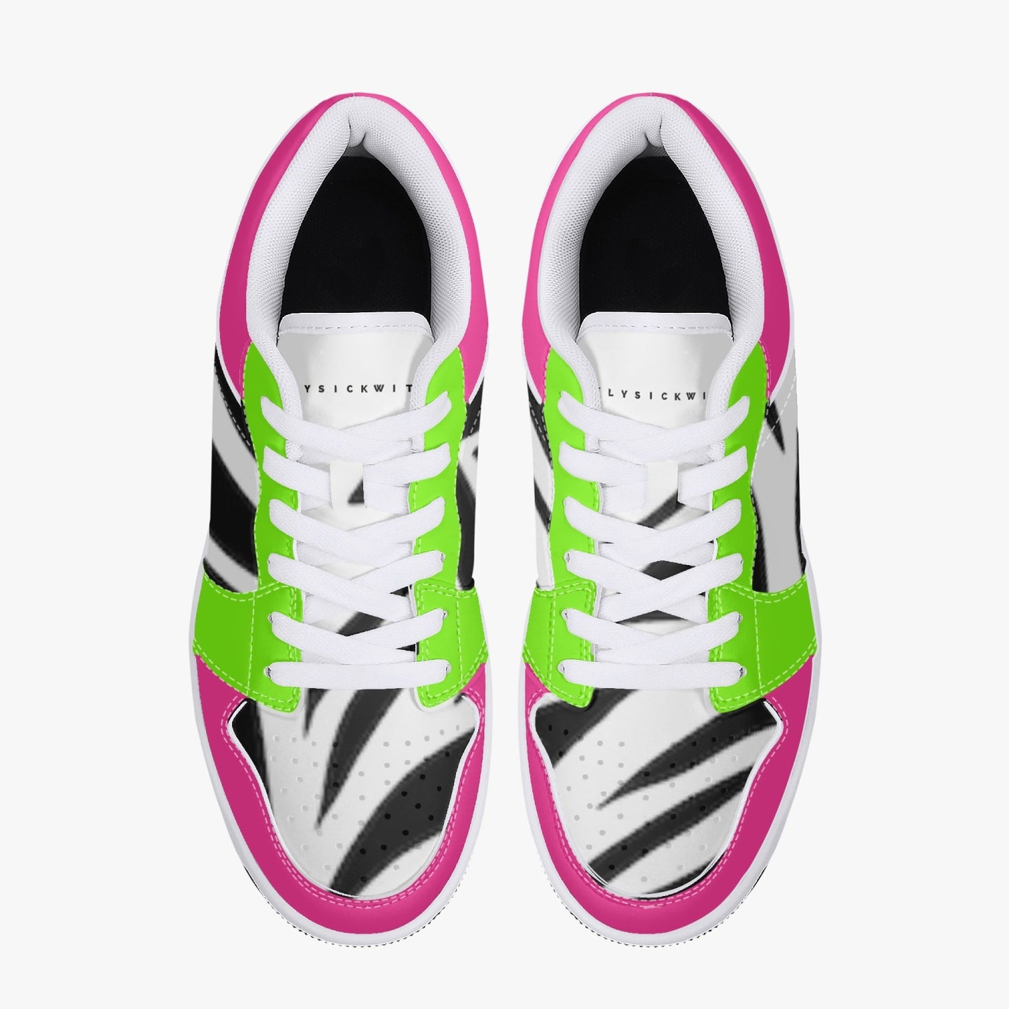 Smyly Sickwitit Low-Top Leather Sneakers - White/Black