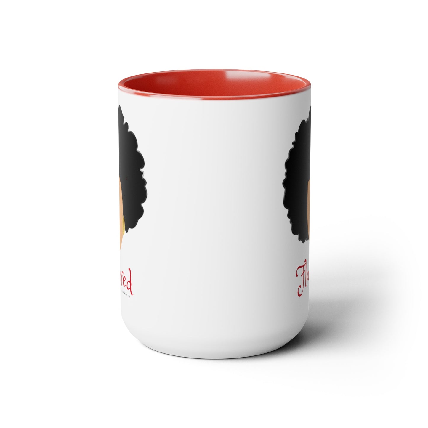 Flattered Two-Tone Coffee Mugs, 15oz