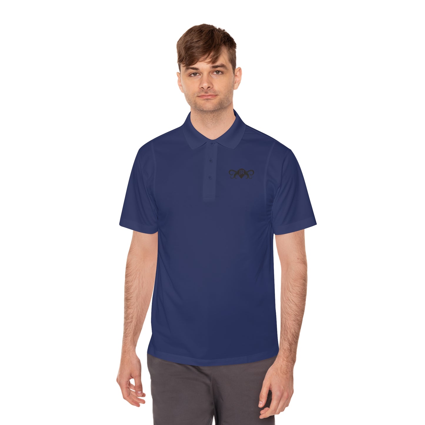 JR Men's Sport Polo Shirt - Classic White with Stylish Logo