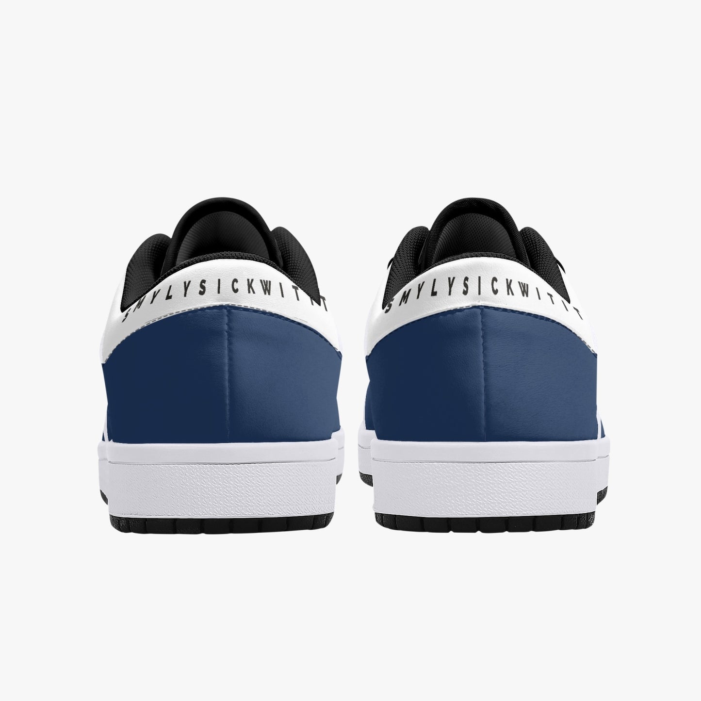 Smyly Sickwitit Low-Top Leather Sneakers - White/Black