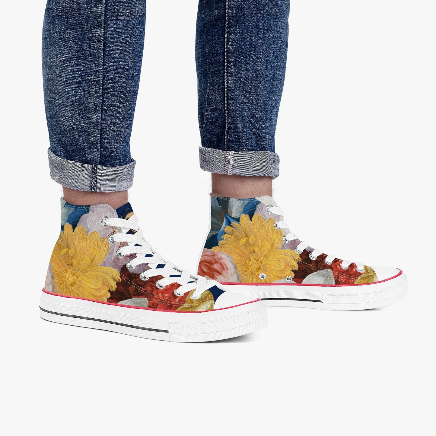 Flooded Vibes High-Top Canvas Shoes - White