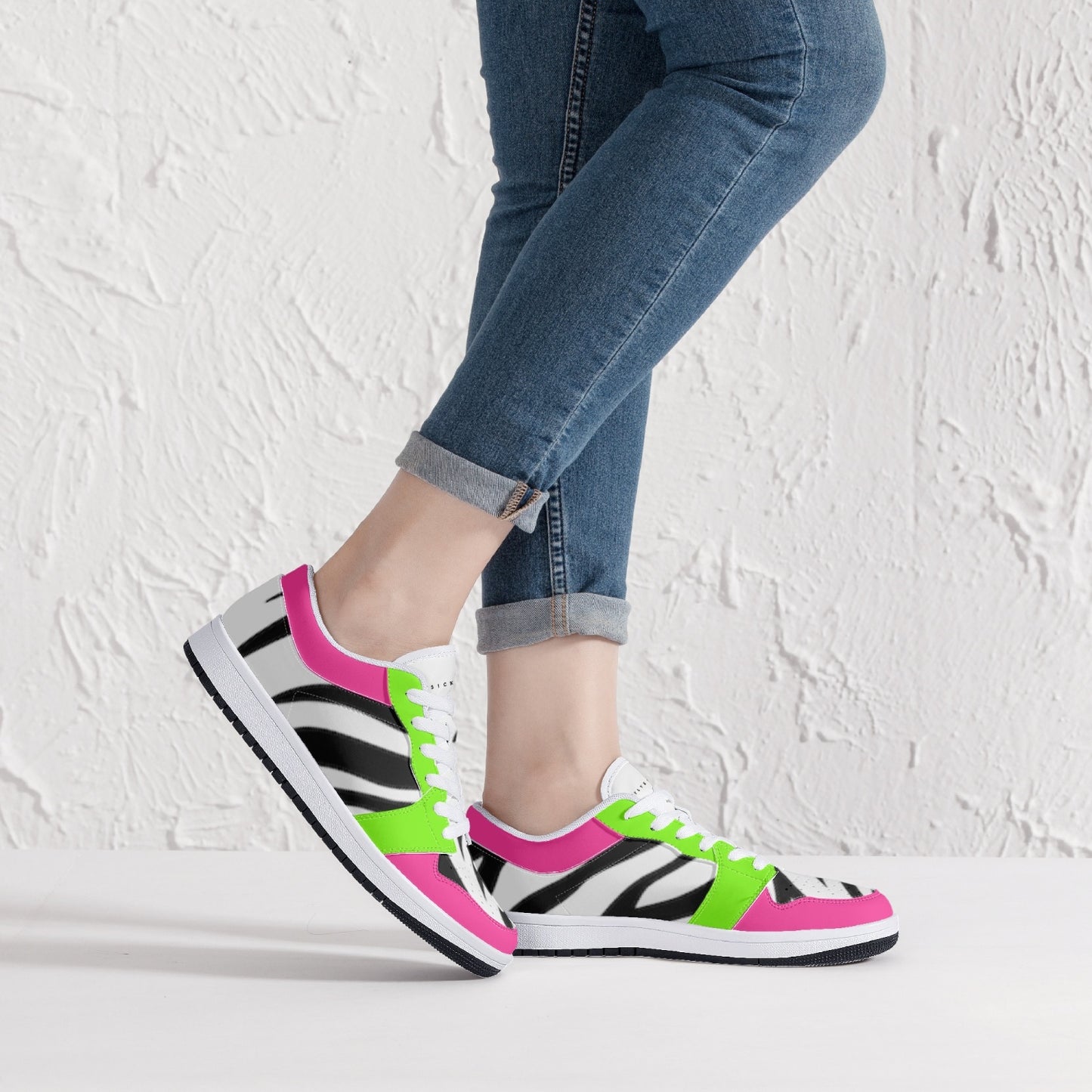 Smyly Sickwitit Low-Top Leather Sneakers - White/Black