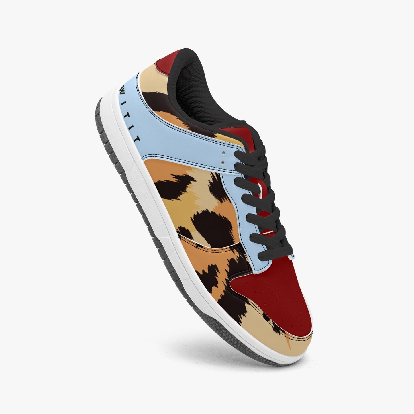 Flooded Dunk Stylish Low-Top Leather Sneakers