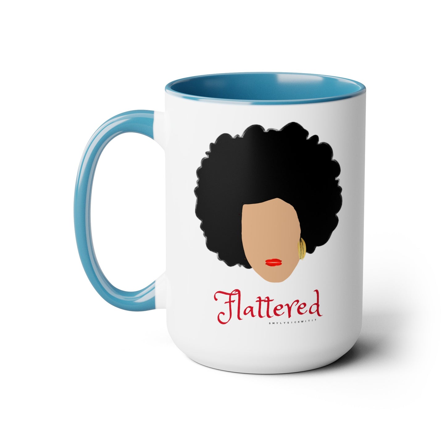 Flattered Two-Tone Coffee Mugs, 15oz