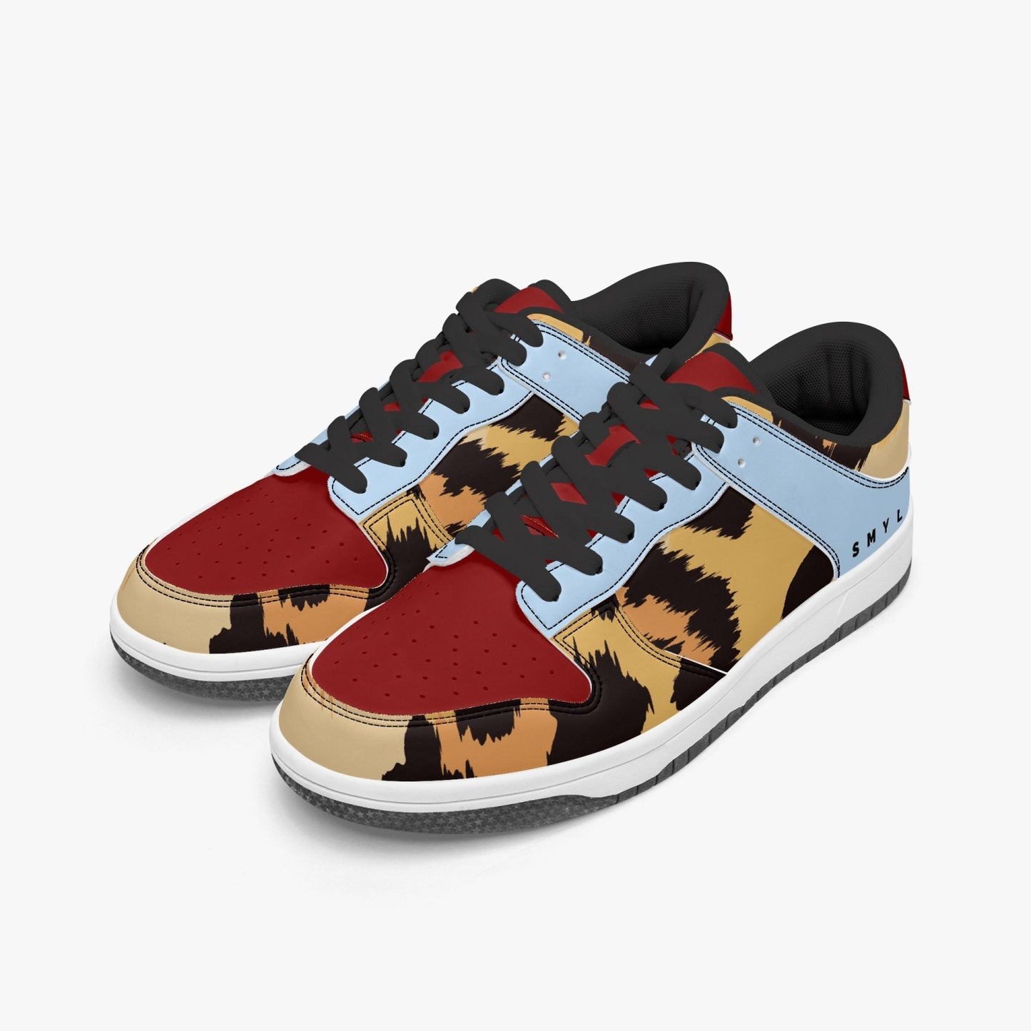 Flooded Dunk Stylish Low-Top Leather Sneakers