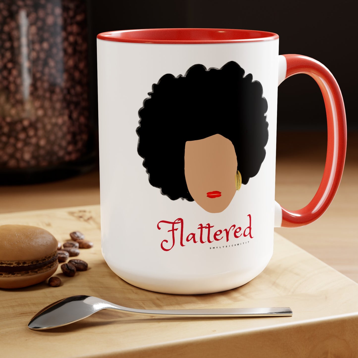 Flattered Two-Tone Coffee Mugs, 15oz