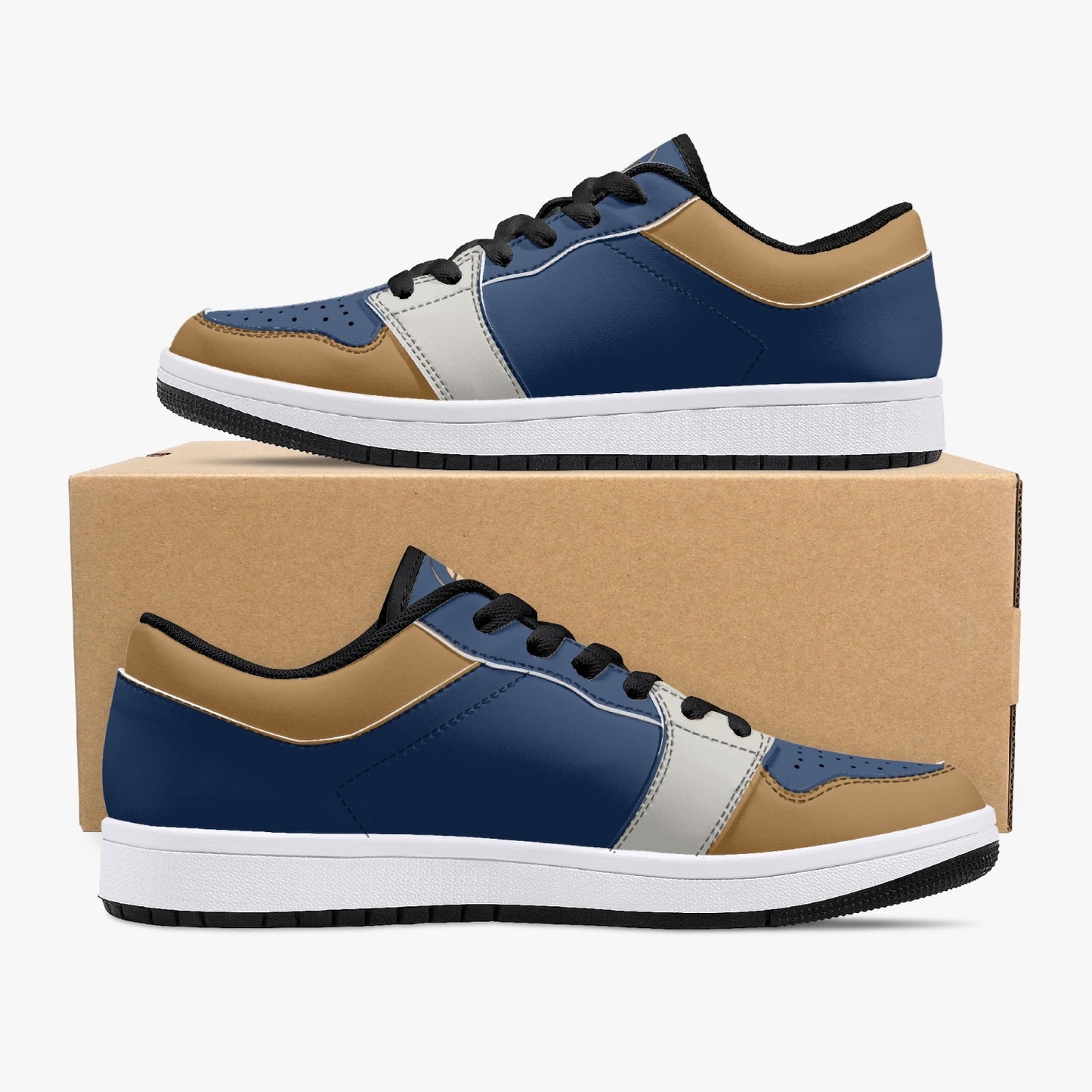 Smyly Sickwitit Low-Top Leather Sneakers - White/Black