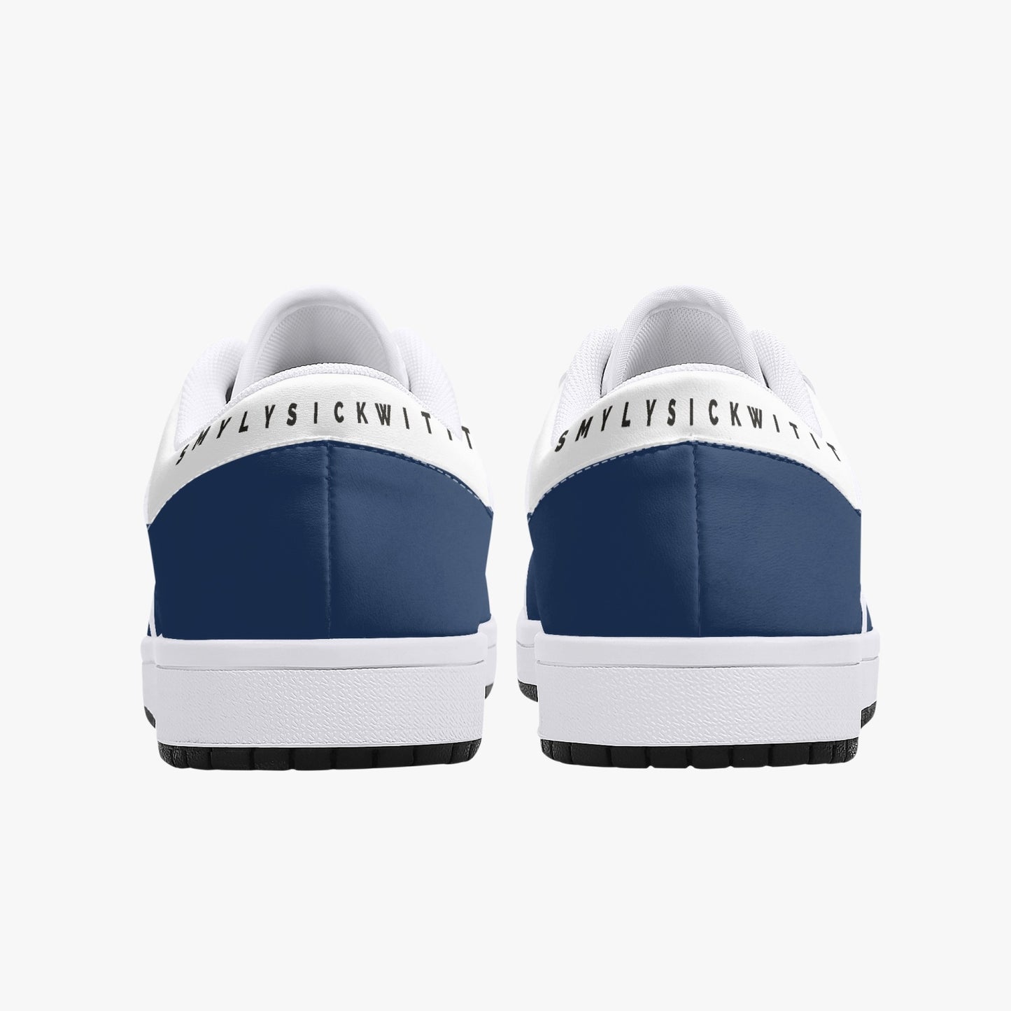 Smyly Sickwitit Low-Top Leather Sneakers - White/Black