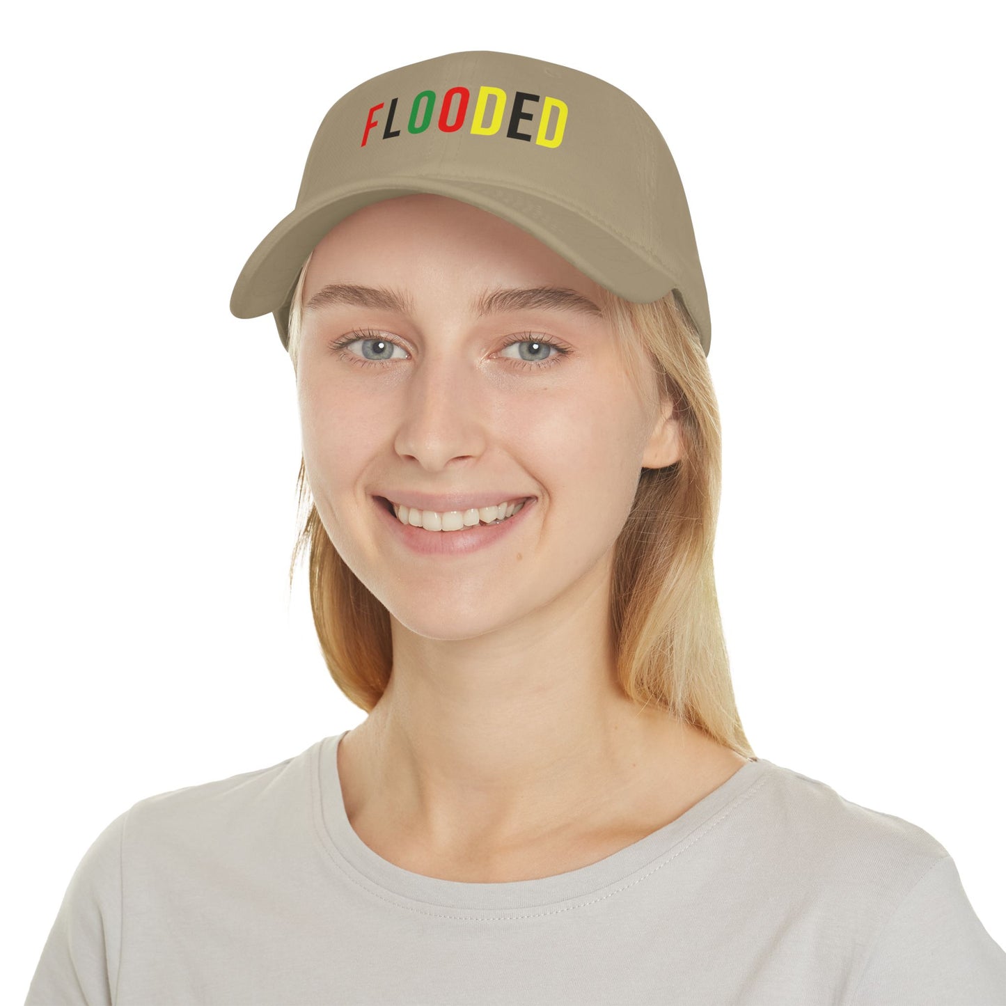 Flooded Letters Low Profile Baseball Cap
