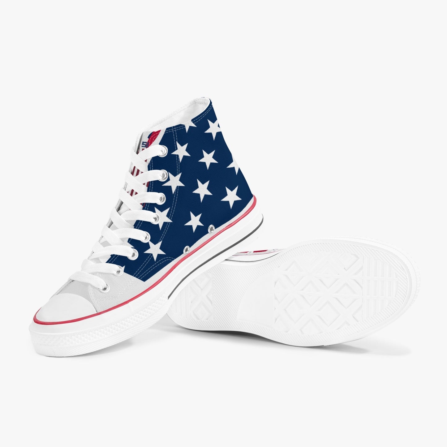 Smyly Sickwitit USA New High-Top Canvas Shoes - White