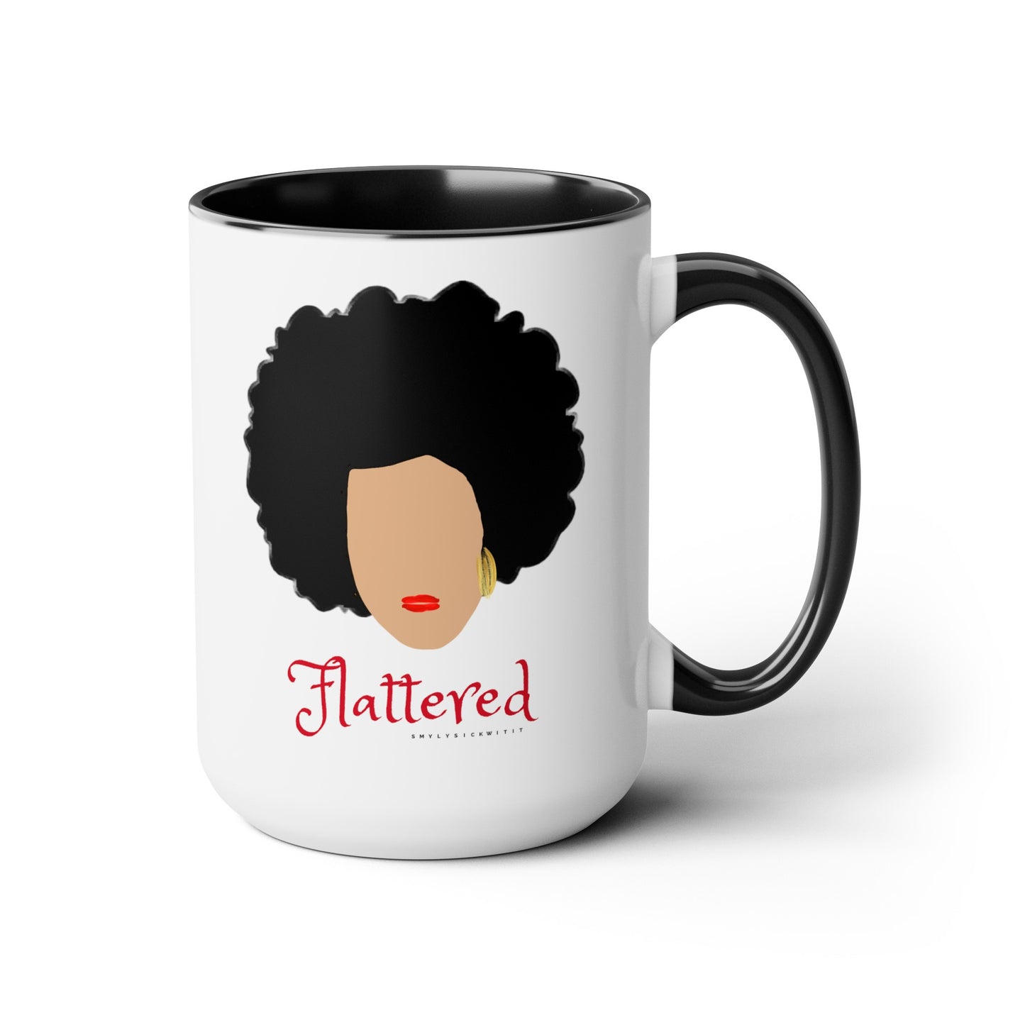 Flattered Two-Tone Coffee Mugs, 15oz