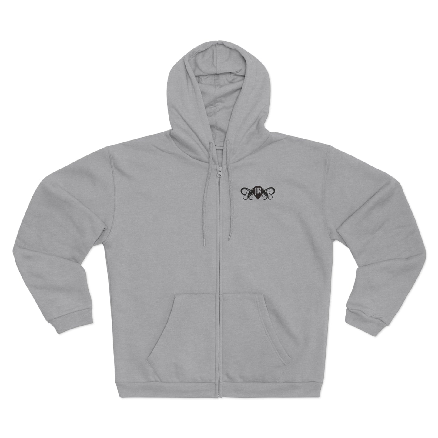 JR Unisex Hooded Zip Sweatshirt with Octopus Design - Perfect for Aquatic Lovers