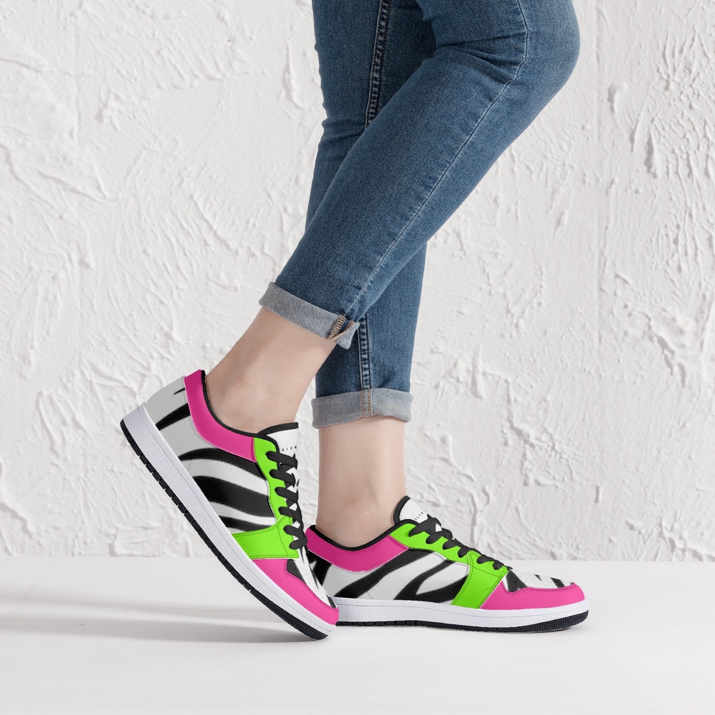 Smyly Sickwitit Low-Top Leather Sneakers - White/Black