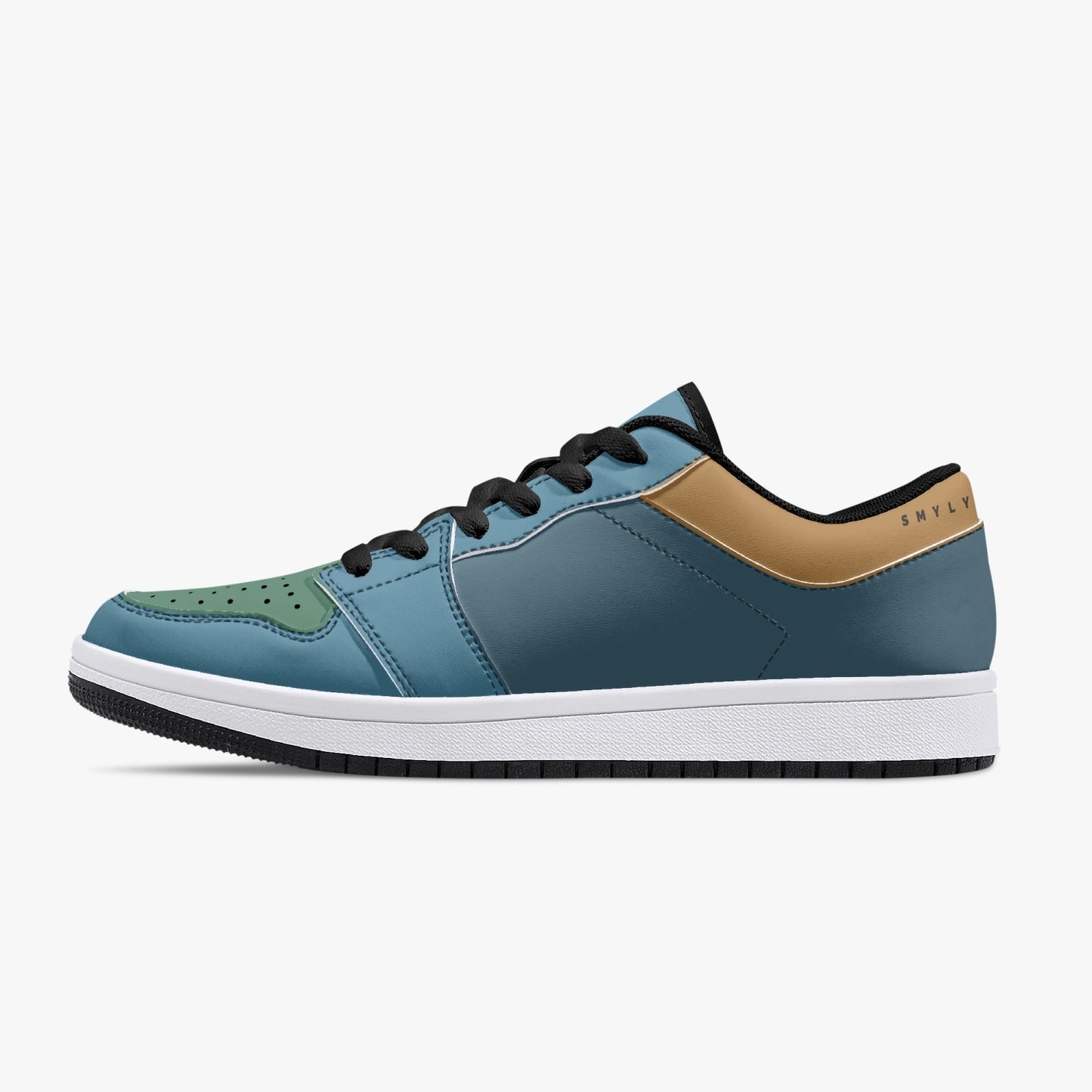 Smyly Sickwitit Low-Top Leather Sneakers - White/Black