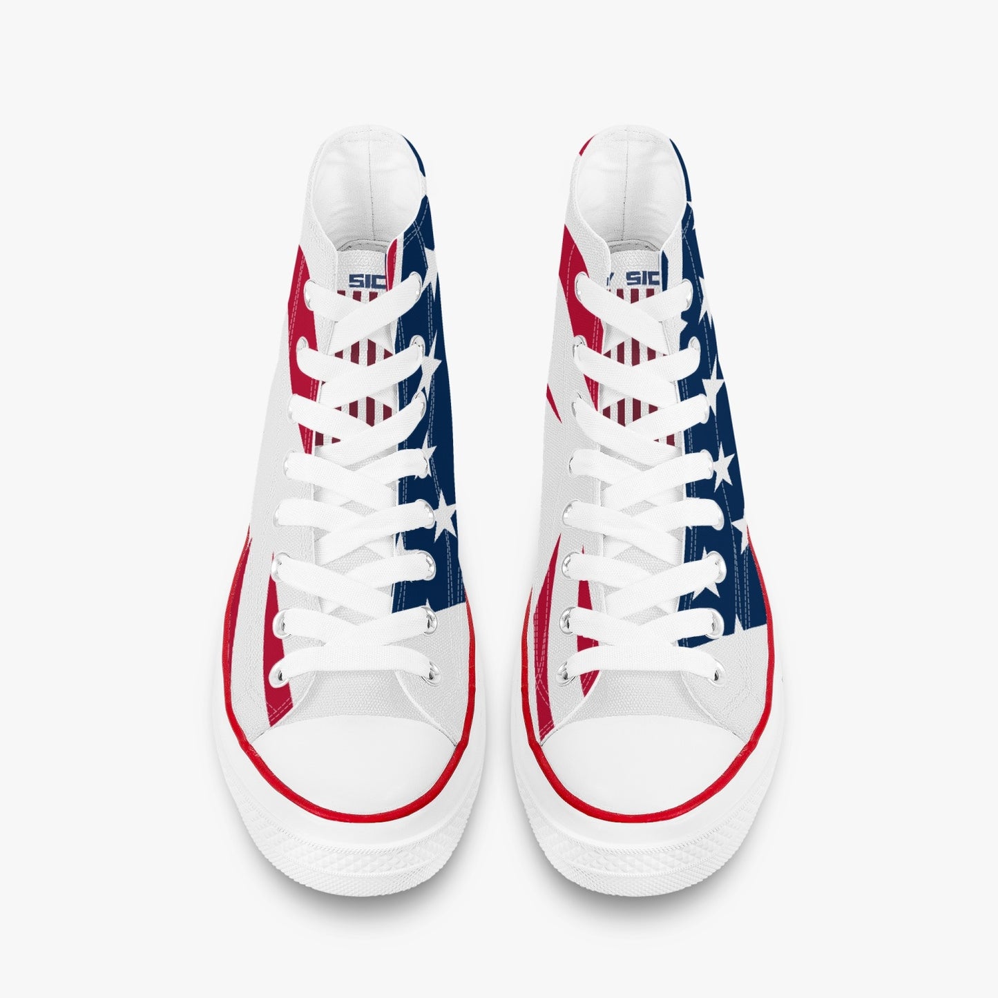 Smyly Sickwitit USA New High-Top Canvas Shoes - White