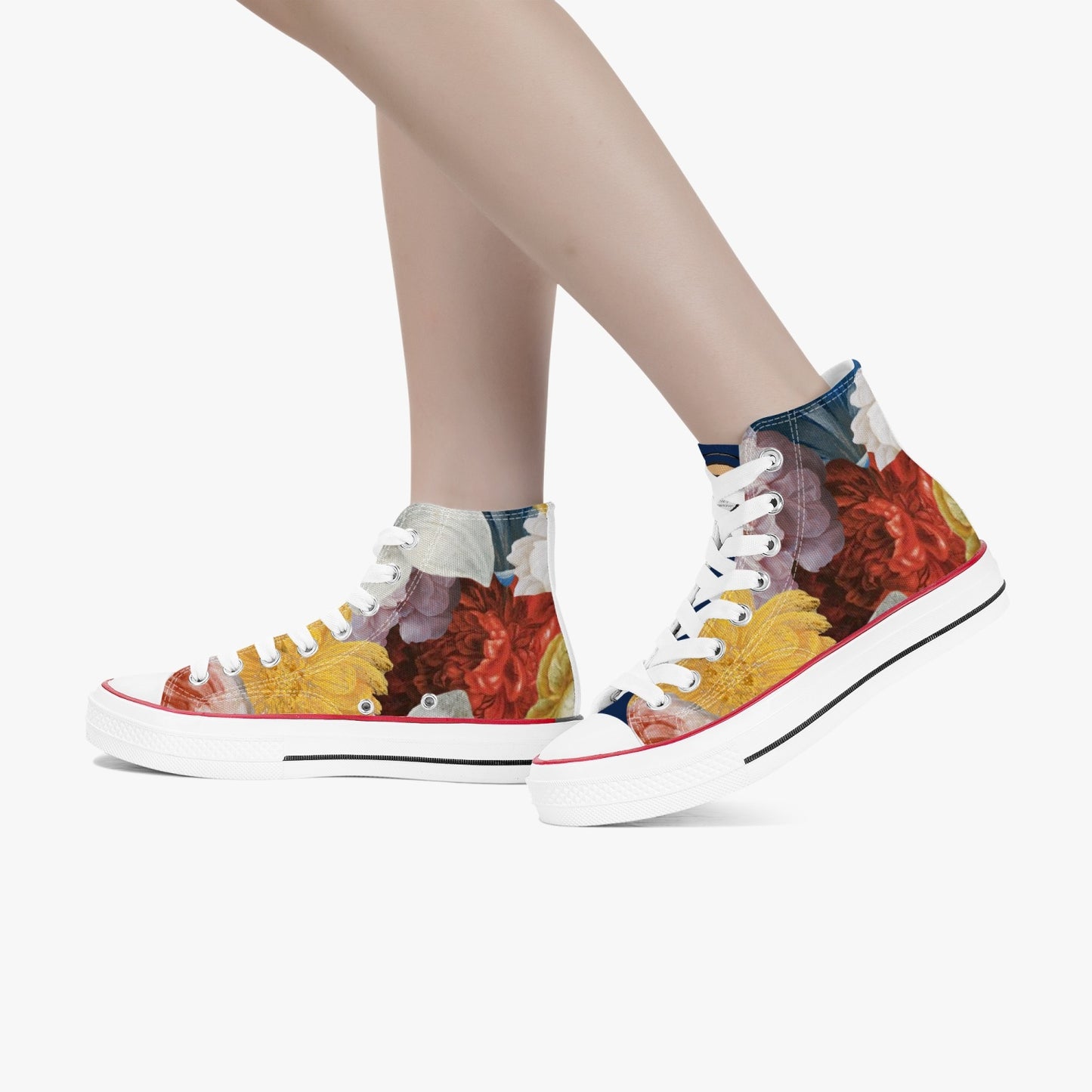 Flooded Vibes High-Top Canvas Shoes - White