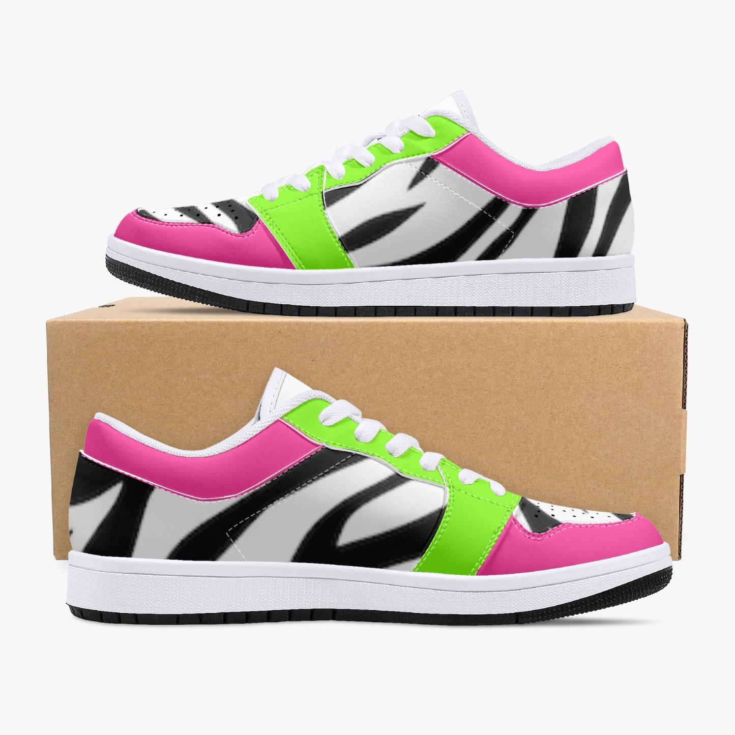 Smyly Sickwitit Low-Top Leather Sneakers - White/Black