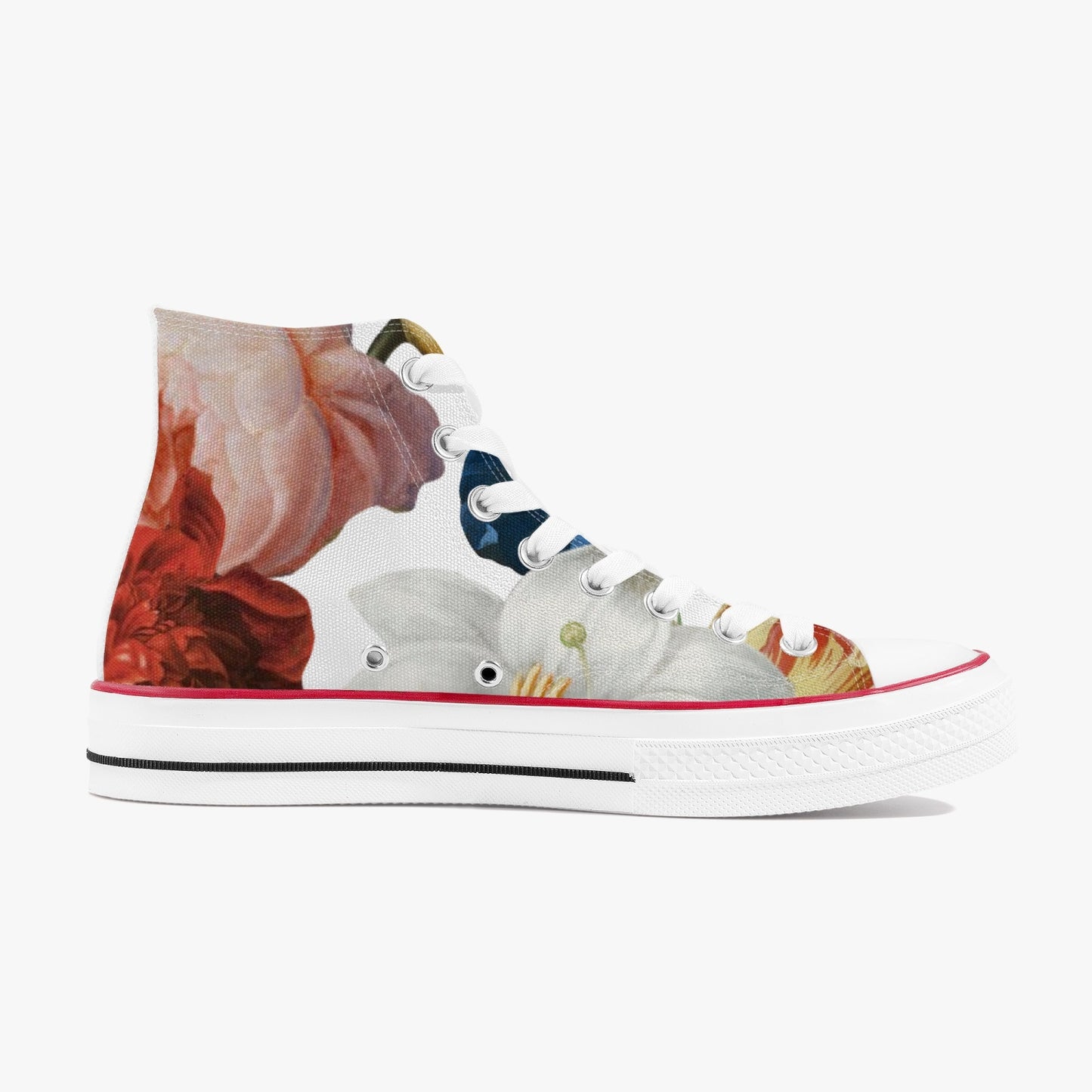 New High-Top Flooded Vibes Canvas Shoes - White